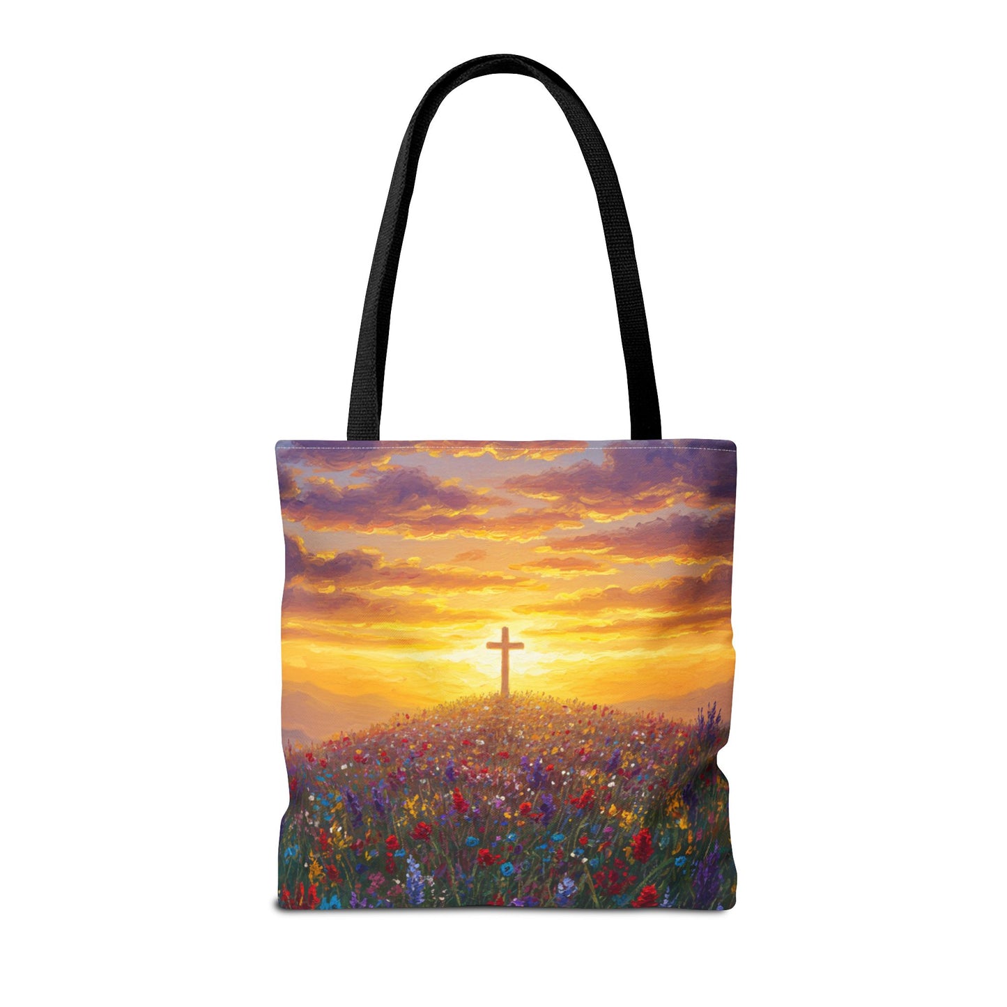 Cross Painted Tote Bag Christian Bag Inspirational Tote Spiritual Bag Religious Tote Bag
