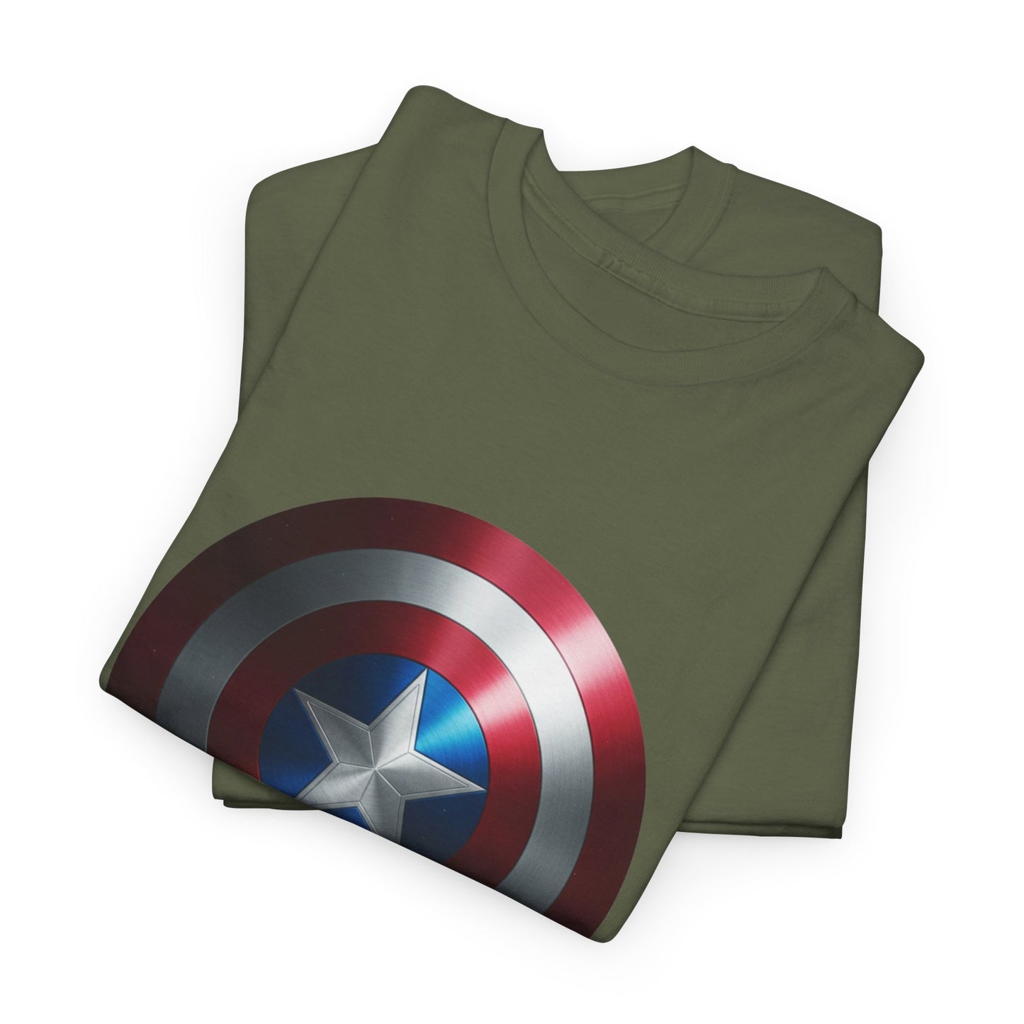 Patriotic Hero Shield Shirt – Star Emblem Graphic Tee – Super Soldier Gift – Comic Inspired Unisex Shirt – Cosplay Convention Top