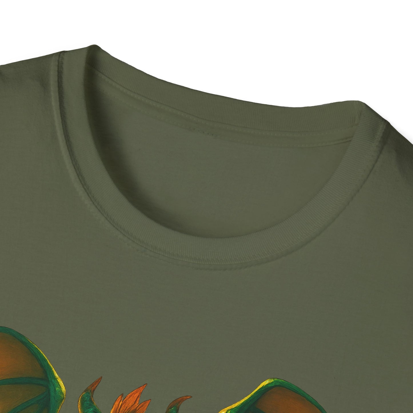 Green Dragon Fantasy T-Shirt | Unisex Mythical Creature Tee | DnD Gamer Gift | Cool Dragon Shirt | Magic RPG Nerdy Graphic Tee
