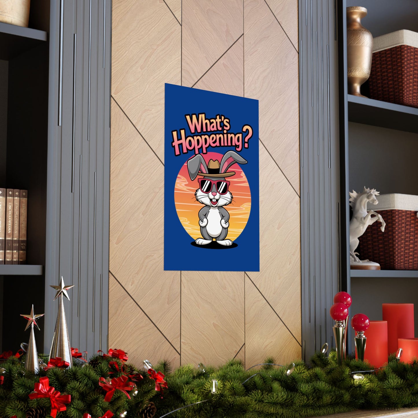 Vertical Poster - Cool Bunny 'What's Hoppening'