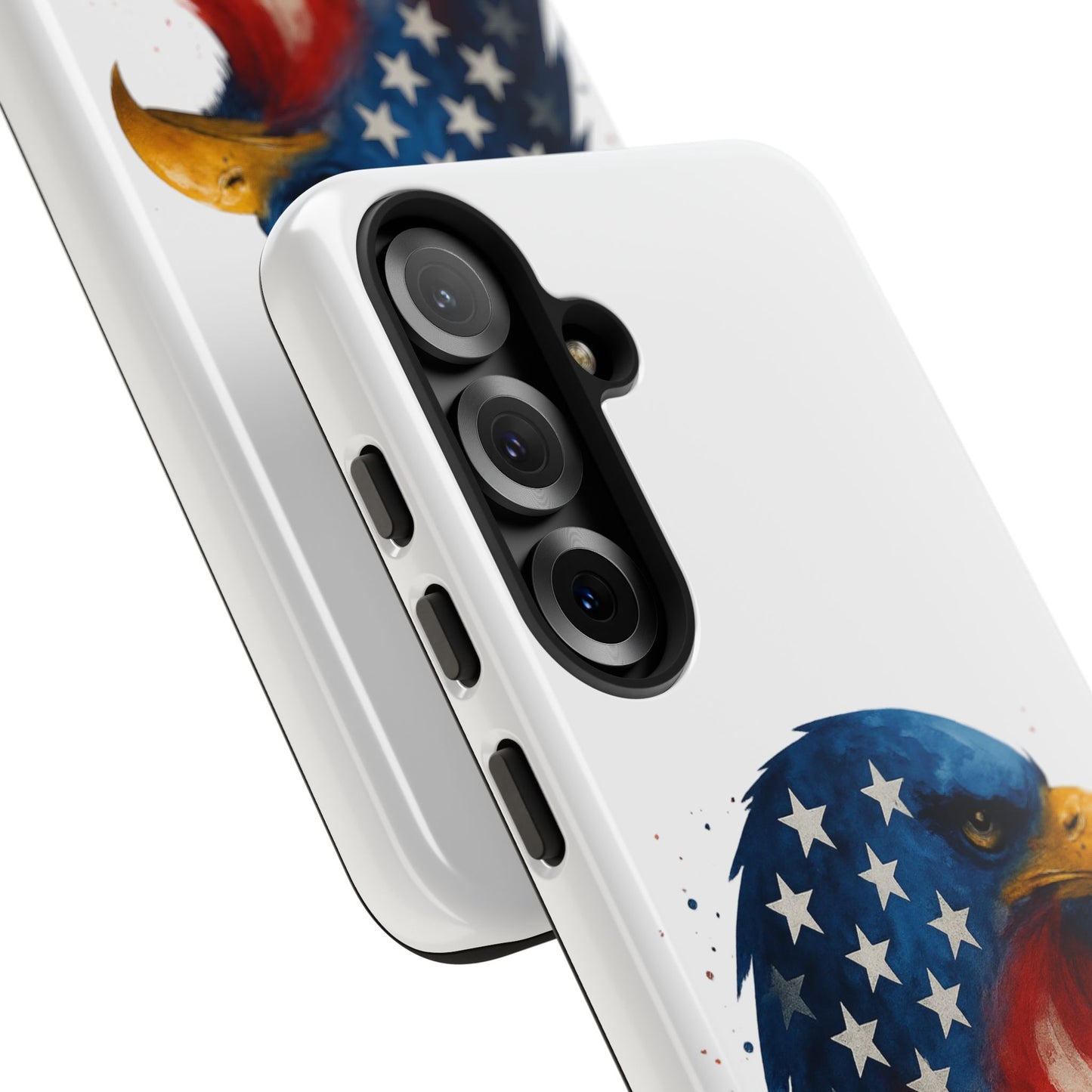 Patriotic Eagle Samsung Case - USA Flag Rugged Tough Cover, Dual-Layer Protection, Veteran and 4th of July Gift Galaxy Series