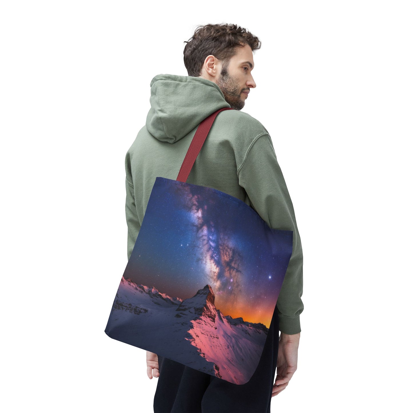 Stunning Mountain Galaxy Tote Bag - Nature Lover's Eco-Friendly Bag