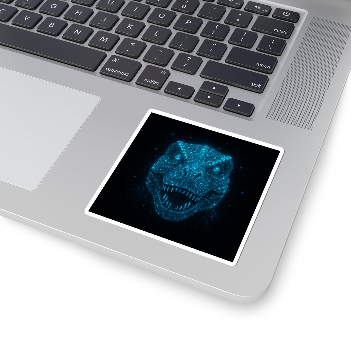 Galaxy Bioluminescent Dinosaur Sticker - Cosmic T-Rex Vinyl Decal - Starry Dino Laptop Sticker Non-Glow - Space Aesthetic Gift