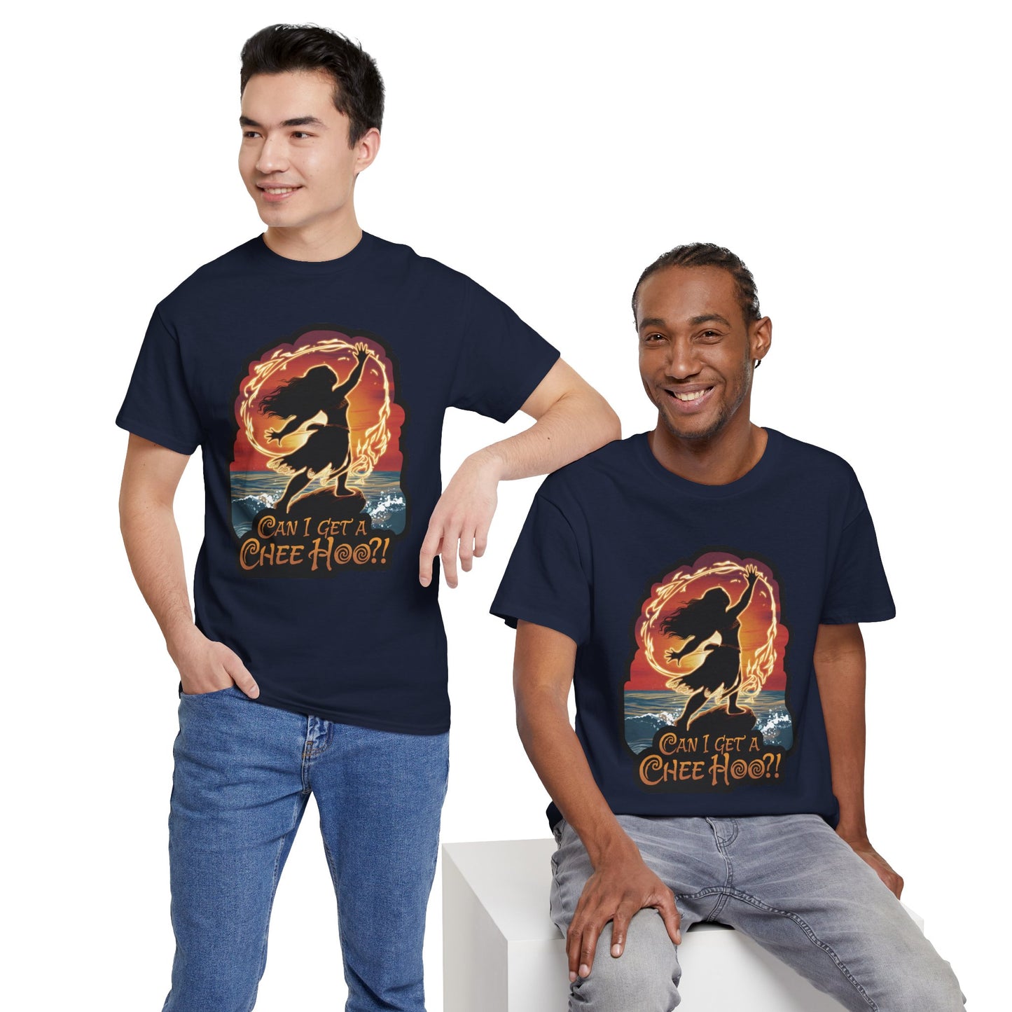 Can I Get a Chee Hoo Shirt – Hawaiian Island Vibes Tee – Hula Dancer Sunset Graphic T-Shirt – Polynesian Luau Party Unisex Top
