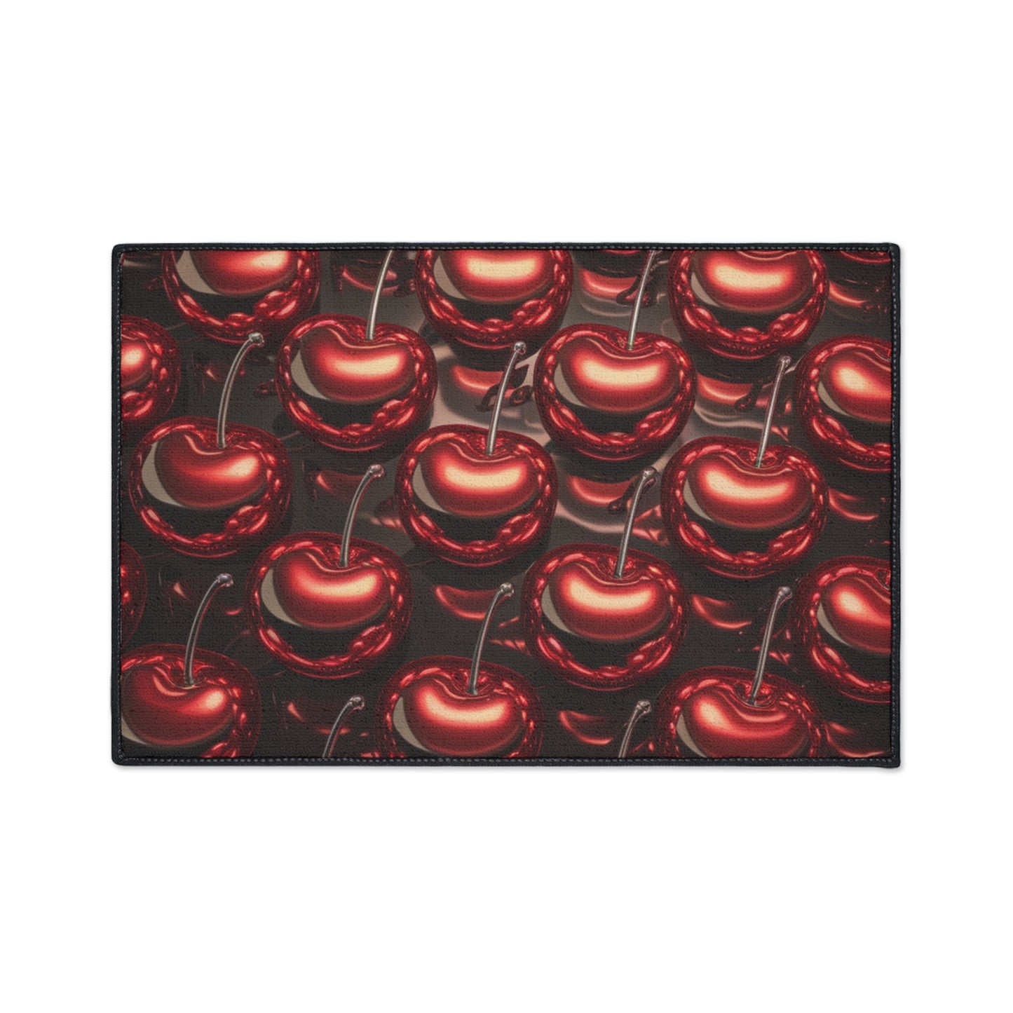 Floor Mat - Shiny Red Cherries Design