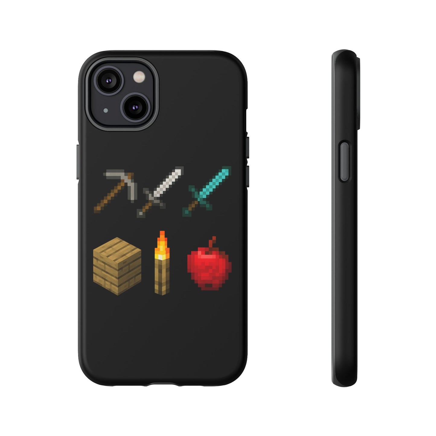 Pixel Art iPhone Case - Gaming-Inspired Tough Case for Gamers inspired by Minecraft Phone Case
