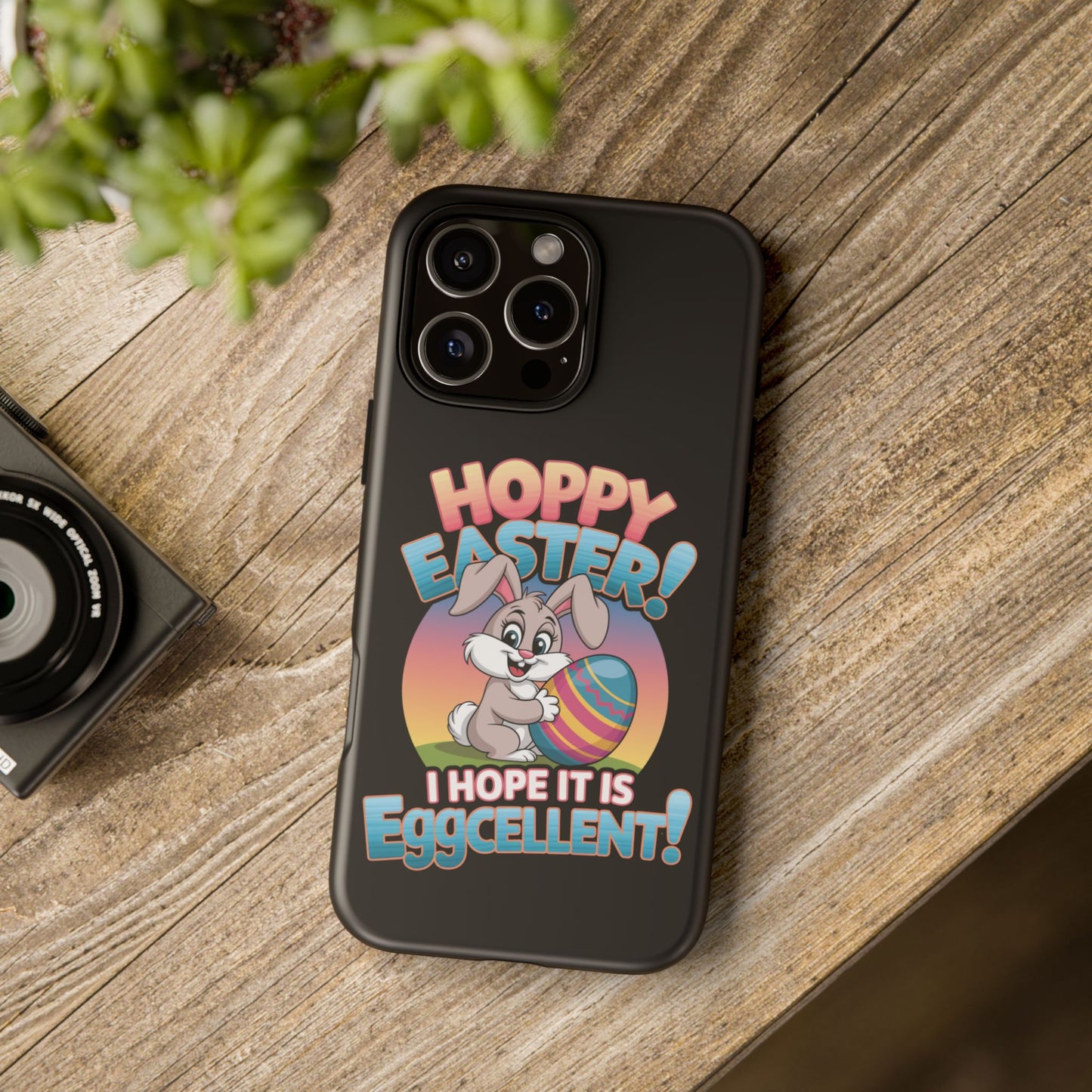 iPhone Case Easter Bunny 'Hoppy Easter I Hope it is Eggcellent' Easter Phone Case Easter Bunny