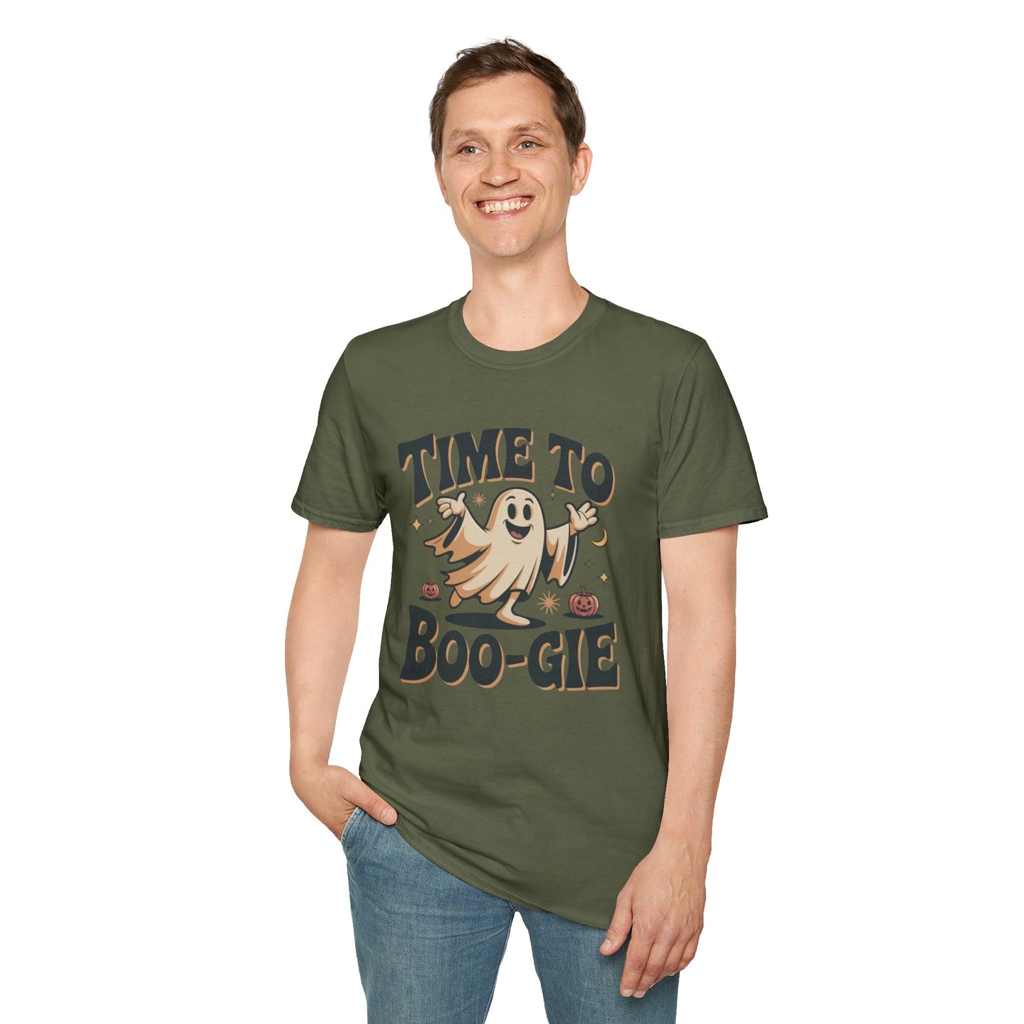 Time To Boo-gie Ghost Dance Halloween T-Shirt • Retro Spooky Ghost Tee • Funny Boo-gie Costume Tee • Spooky Season Graphic Shirt
