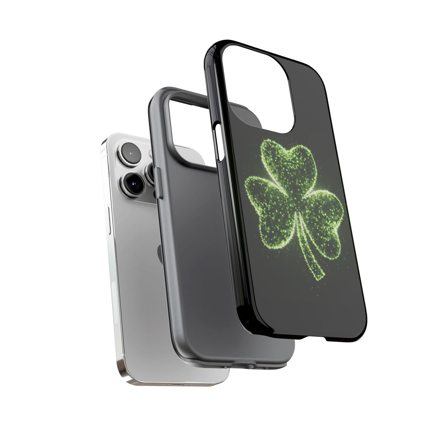 iPhone Tough Case - Shiny Shamrock Design