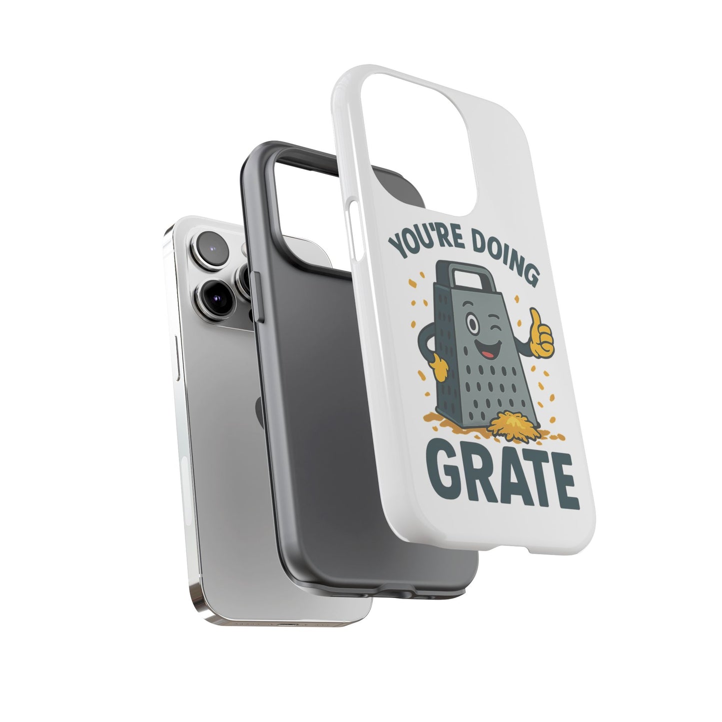 iPhone Case, You're Doing Grate Cheese Phone Case Funny iPhone Case Gift for Foodie Chef Case