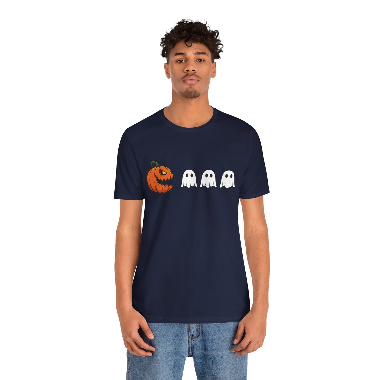 Pumpkin Pac-Man Shirt, Halloween Arcade Tee, Pumpkin Chase Ghosts Tee, Retro Gaming Halloween, Spooky Season Shirt, Vintage Game Pumpkin Top