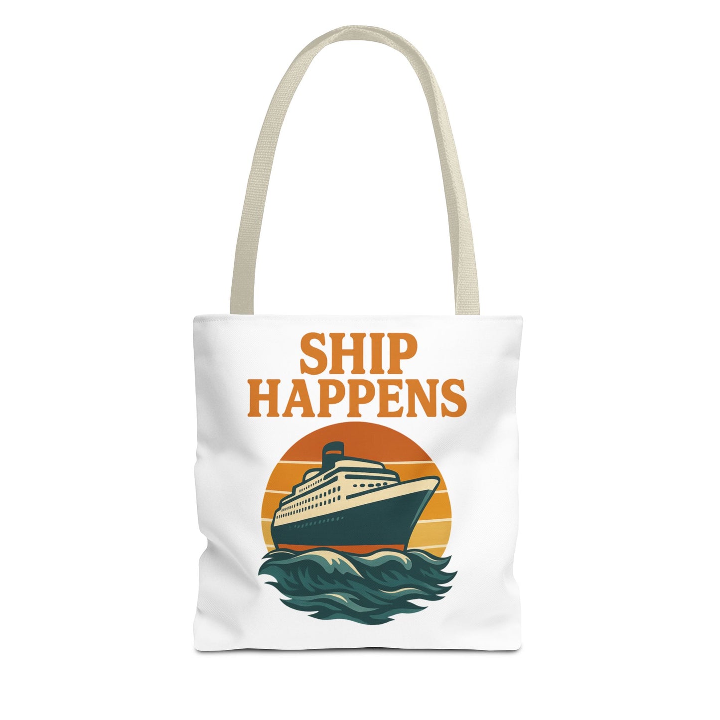 Ship Happens Tote Bag - Fun Nautical Design for Beach Lovers Cruise Bag Unique Gift for Travelers