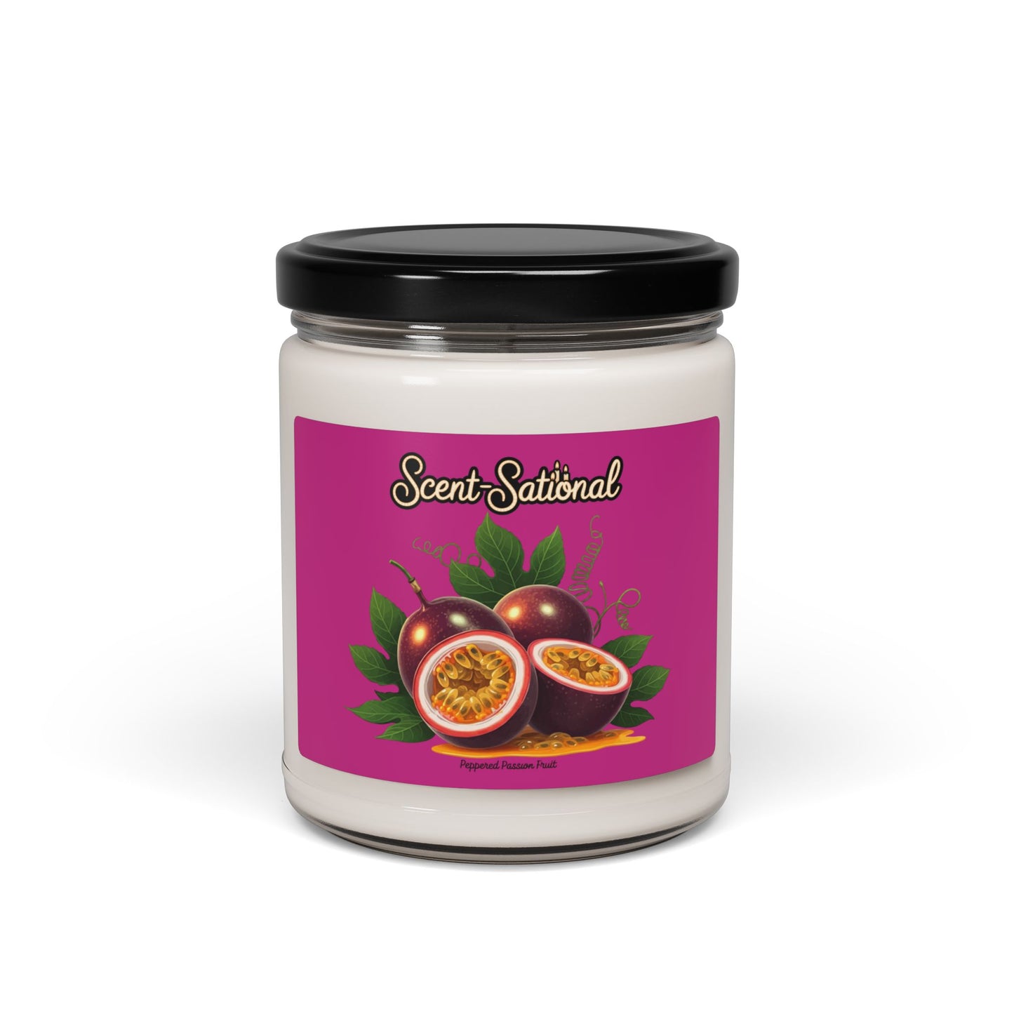 Peppered Passionfruit Candle, Fruity Scented Soy Candle, Tropical Aromatherapy Candle, Long Burn Gift, Luxury Home Decor, Self Care Candle