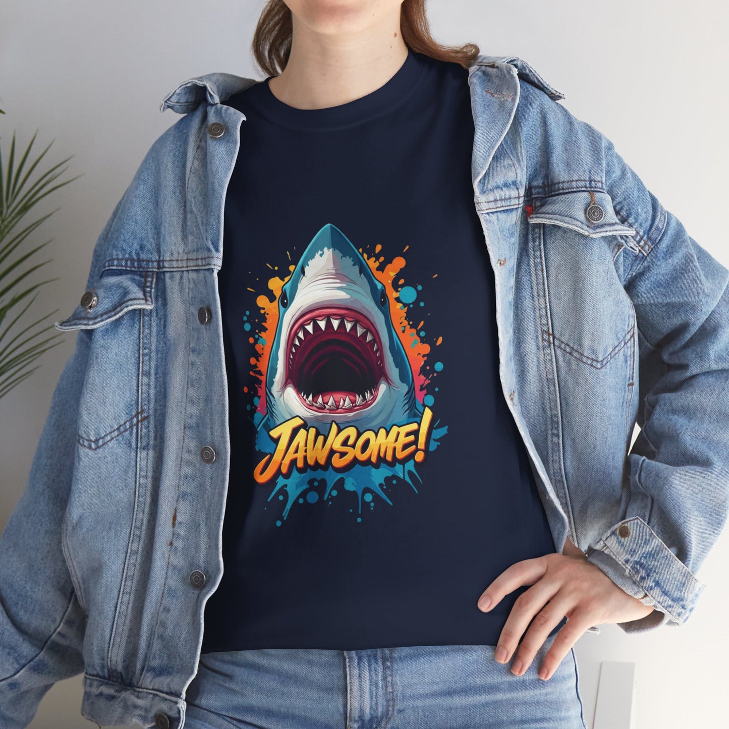 Jawsome Shark Graphic Tee | Fun Ocean Shark T-Shirt, Summer Beach Shirt, Shark Lover Gift, Trending Shark Week Apparel, Cute Marine Life Tee