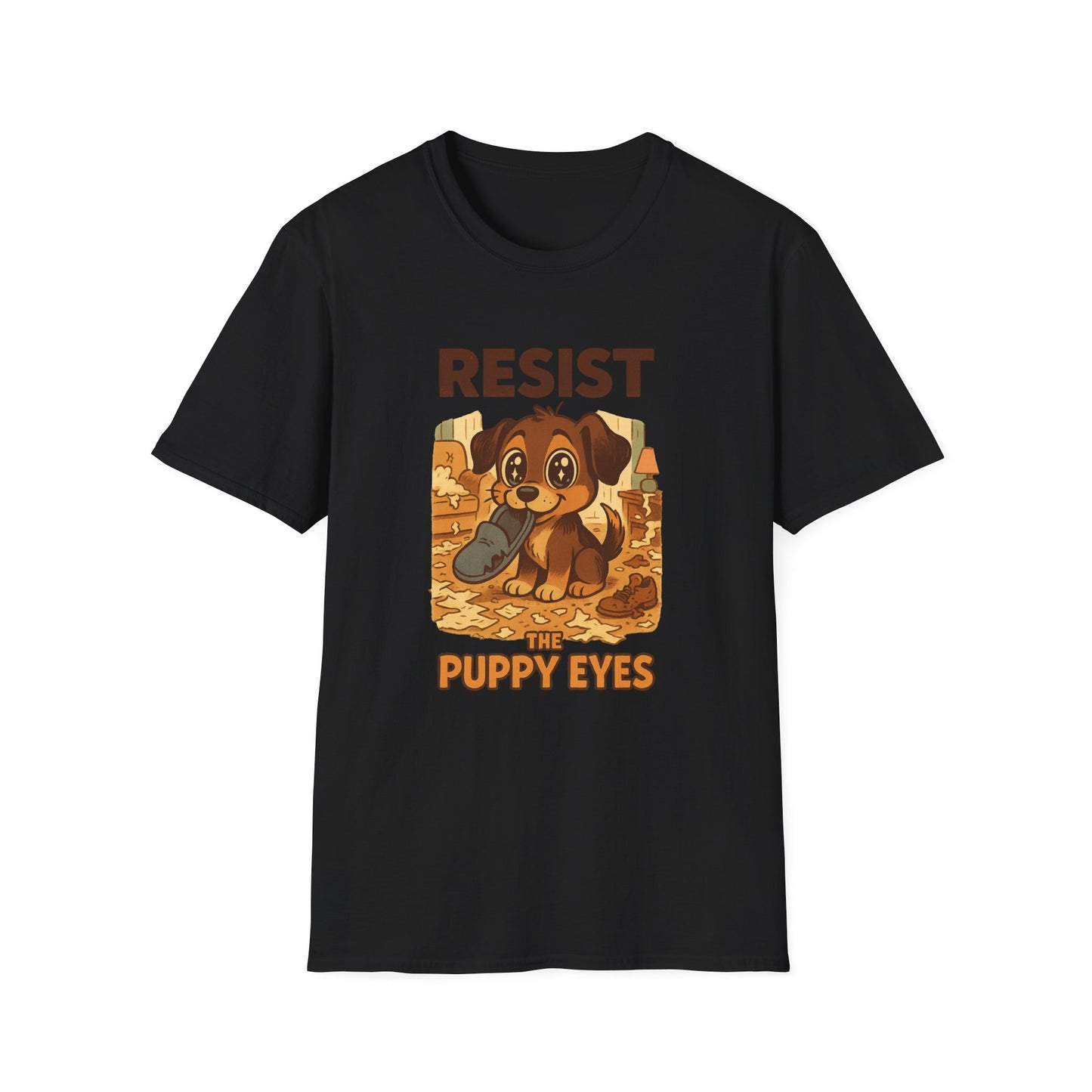Resist the Puppy Eyes Dog Tee - Cute Puppy Eyes Graphic T-Shirt for Dog Lovers, Funny Pet Gift Shirt, Unisex Animal Lover Tee