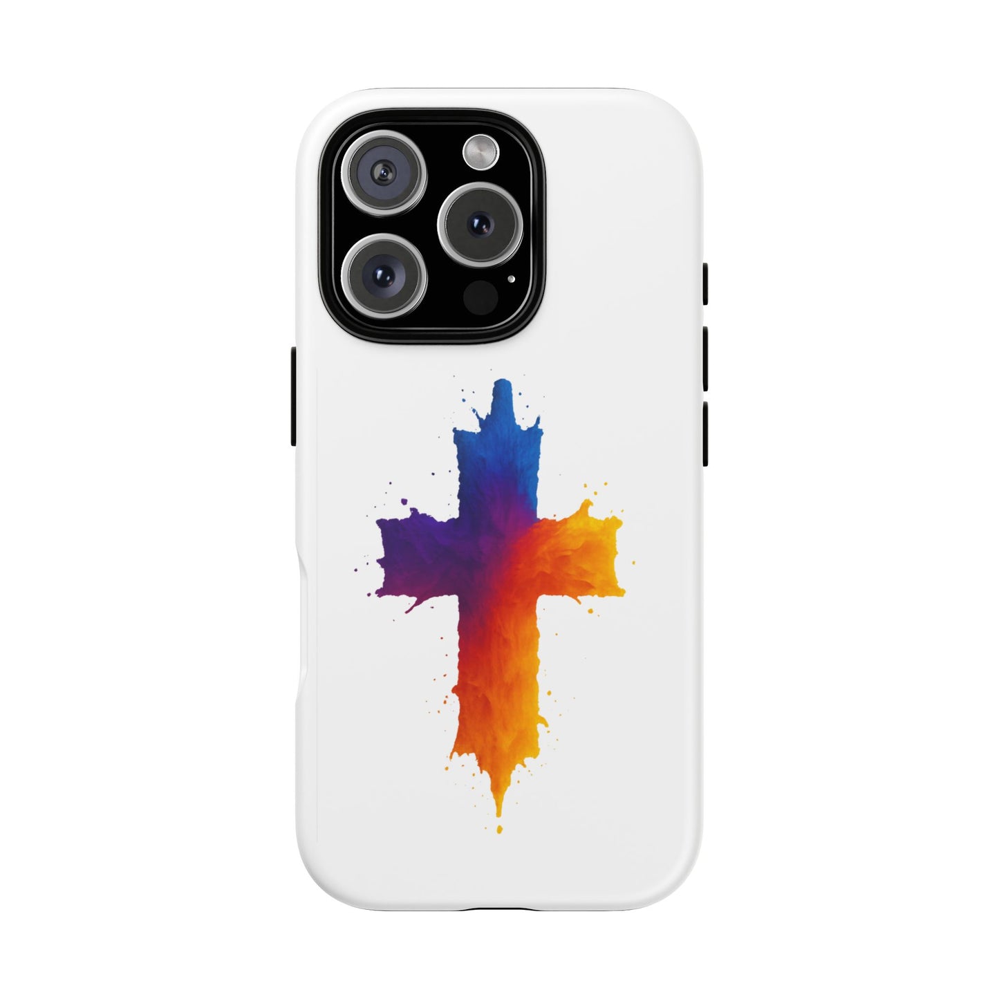 Christian iPhone Case – Watercolor Cross Phone Cover, Faith Gift for Her or Him, Inspirational iPhone Accessory