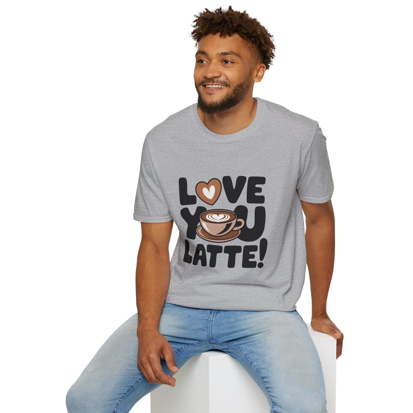 Love You Latte T‑Shirt – Cute Coffee Pun Tee | Latte Lover Gift | Coffee Humor Graphic Tee | Unisex Soft Cotton Coffee Shirt