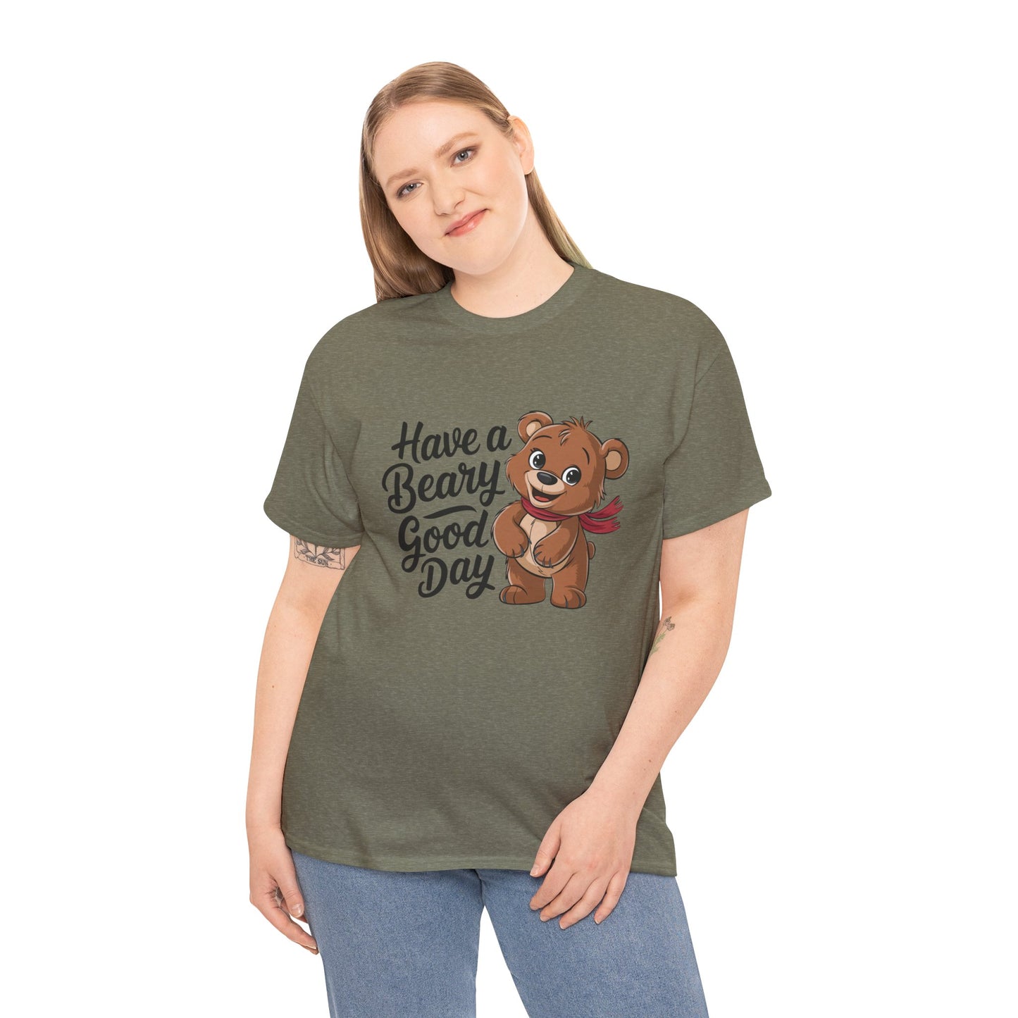 Have a Beary Good Day T-Shirt – Cute Bear Graphic Tee, Punny Animal Shirt, Funny Animal Lover Gift, Happy Positive Vibes Graphic T-Shirt