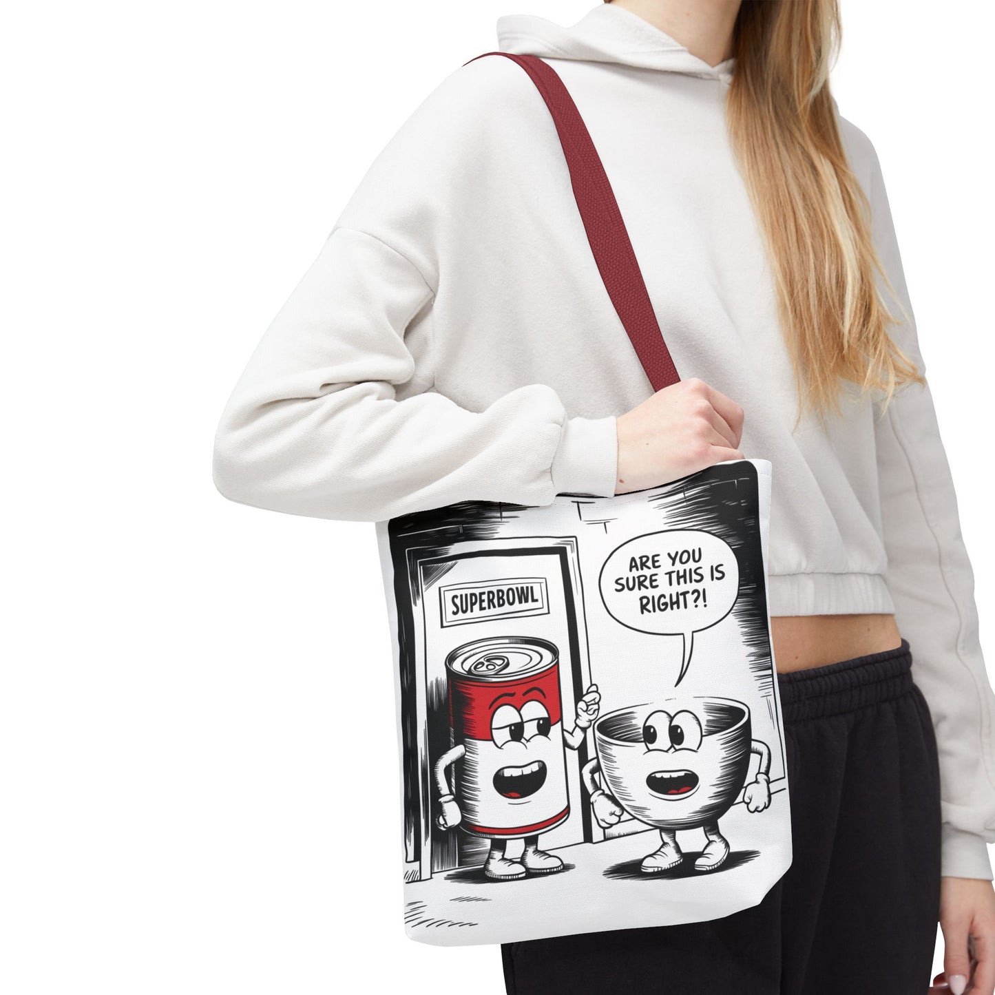 Tote Bag - Comic Superbowl Soup Design