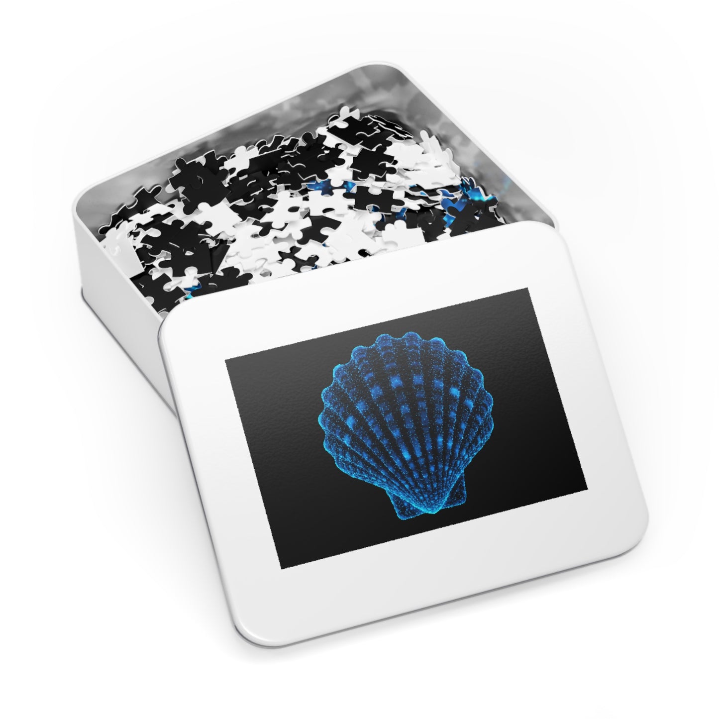 Glowing Shell Jigsaw Puzzle with Tin - Perfect Gift for Puzzle Lovers