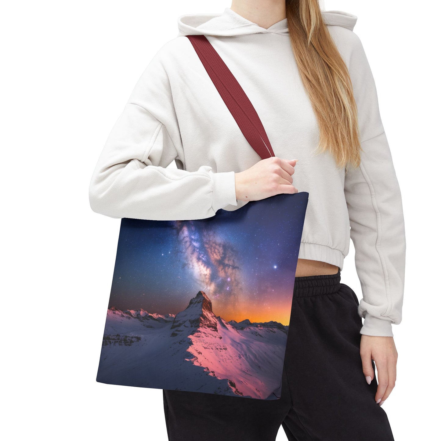 Stunning Mountain Galaxy Tote Bag - Nature Lover's Eco-Friendly Bag