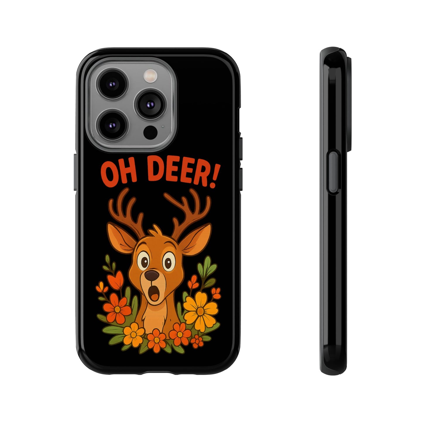 iPhone Case - Startled Deer 'Oh Deer' Nature Lover Phone Case Funny iPhone Accessory