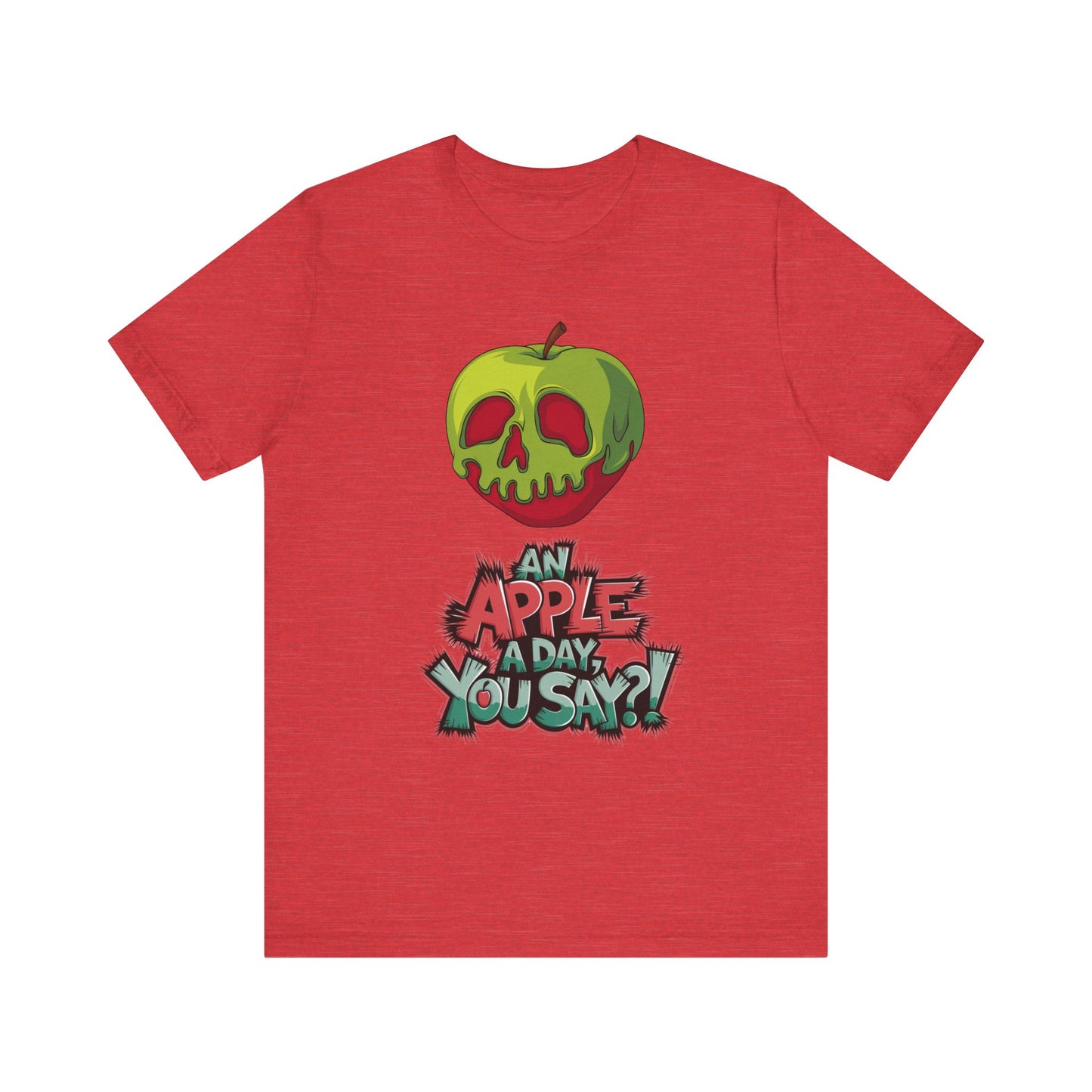 Funny Apple Skull Shirt – An Apple A Day You Say? – Grunge Fruit Tee – Y2K Nostalgia T‑Shirt – Gift for Fruit Lovers