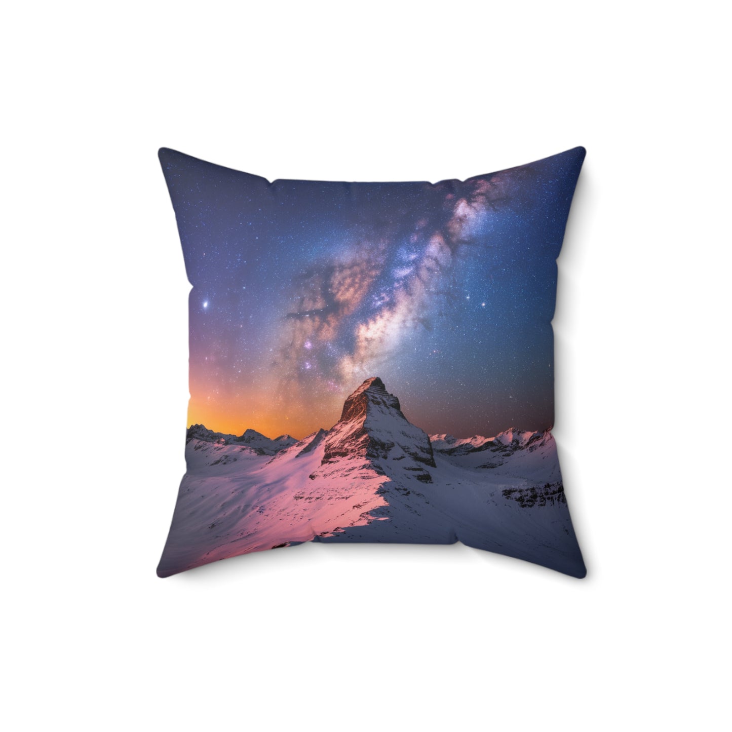 Mountain Galaxy Decorative Pillow - Cozy Home Accent for Stargazers