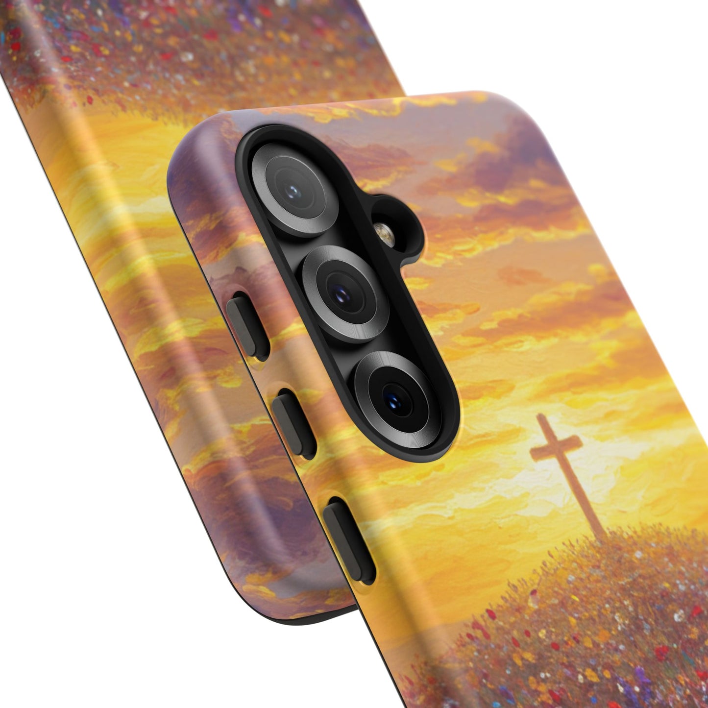 Samsung Phone Case - Monet Style Cross Christian Phone Case Spiritual Case Inspirational Samsung Case
