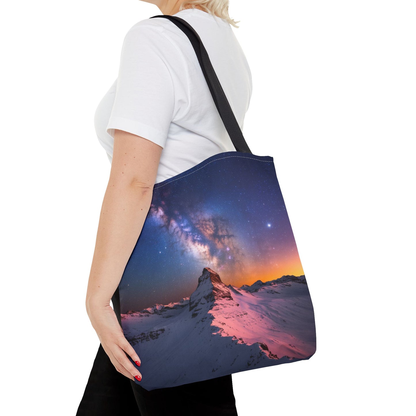 Stunning Mountain Galaxy Tote Bag - Nature Lover's Eco-Friendly Bag