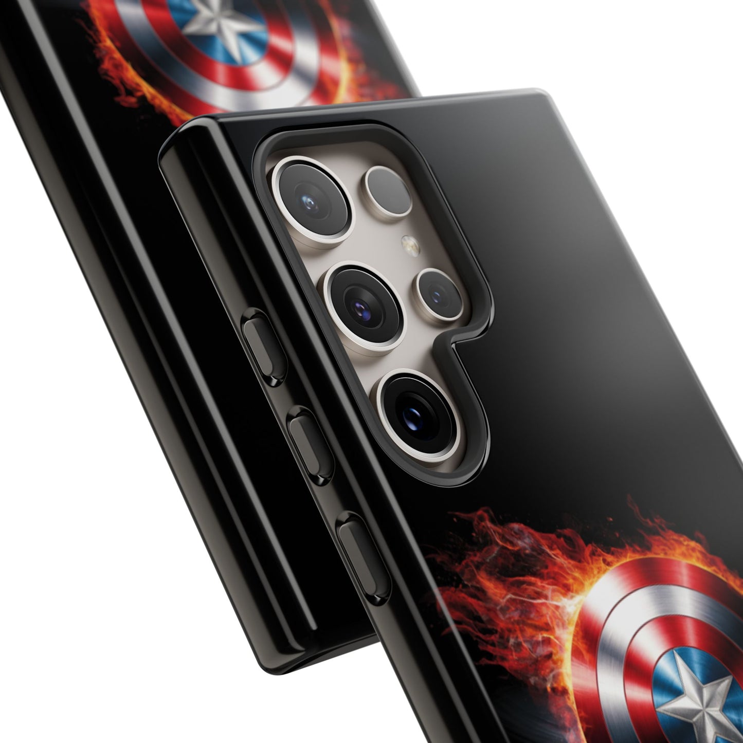 Captain America Shield in Flames Samsung Galaxy Tough Case