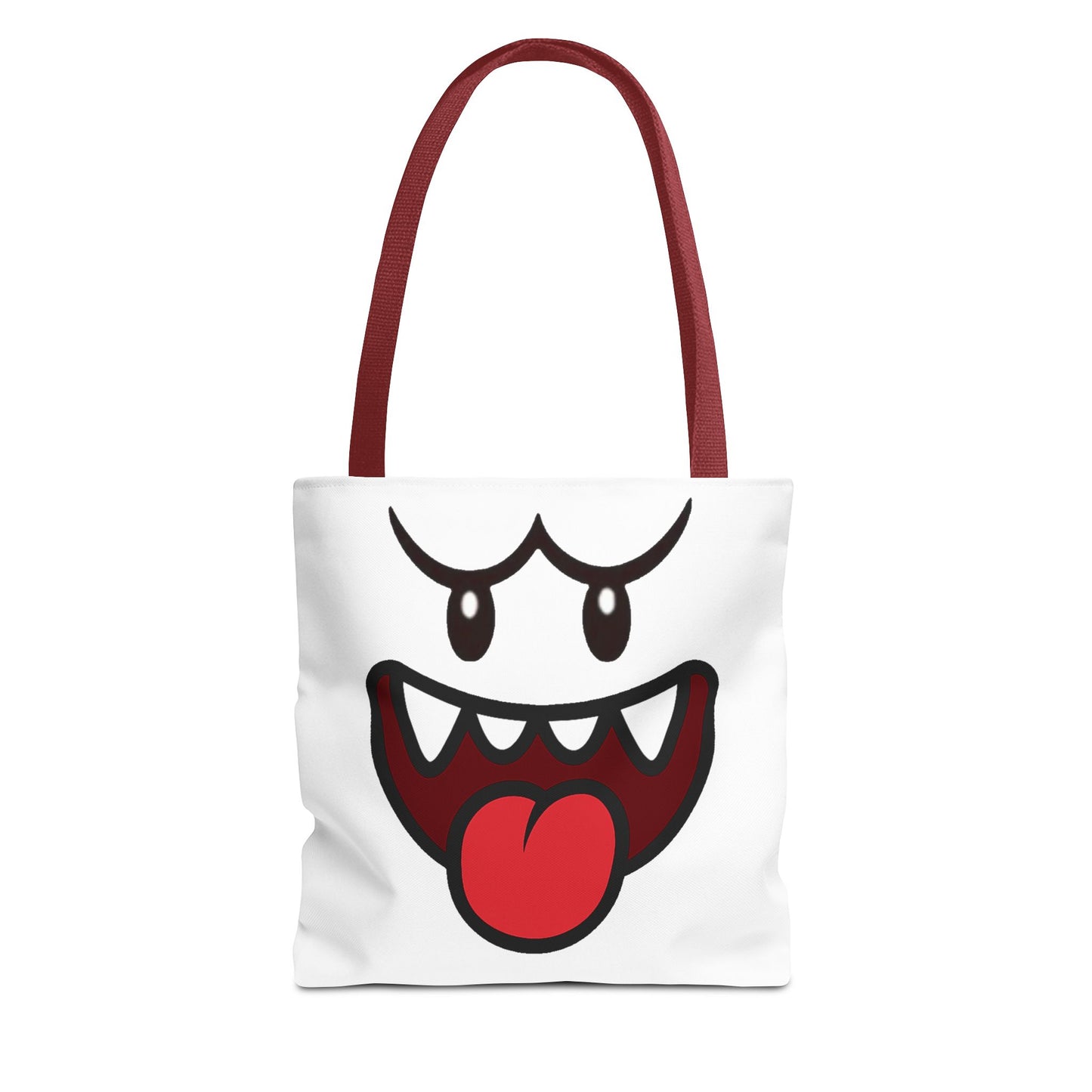 Funny Ghost Face Tote Bag, Spooky Halloween Shopping Bag, Creepy Cute Gamer Tote, Novelty Reusable Canvas Bag, Horror Themed Trick or Treat Bag