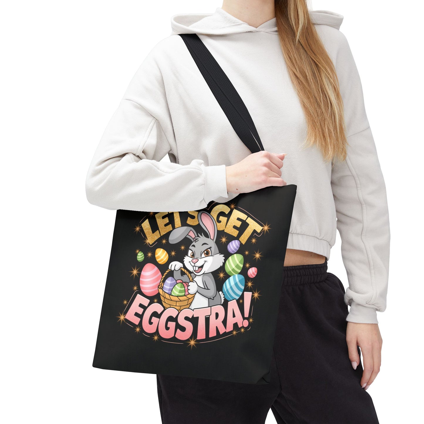 Easter Bunny Tote Bag - 'Leg's Get Eggstra'