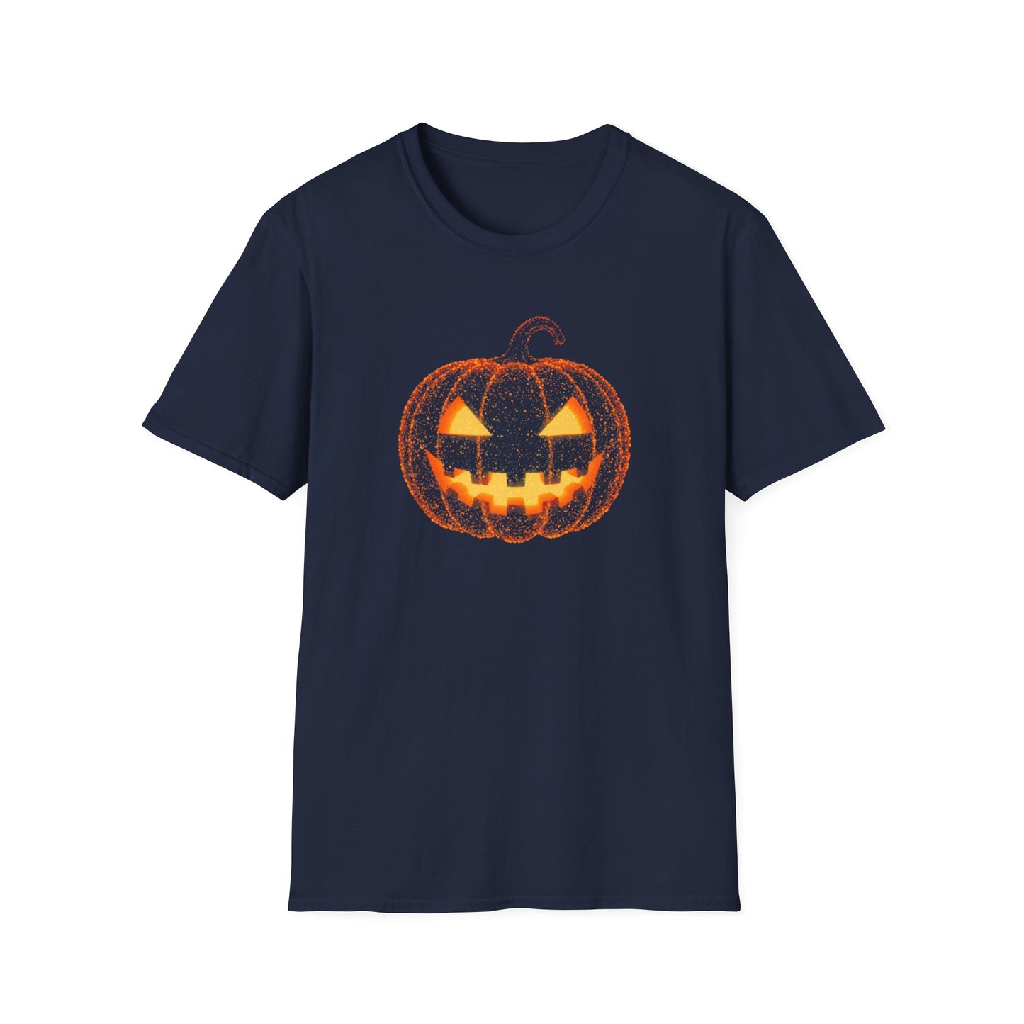Bioluminescent Jack-O'-Lantern Halloween Shirt - Glowing Pumpkin Face Tee, Spooky Fall T-Shirt, Halloween Party Shirt, Unisex Fit