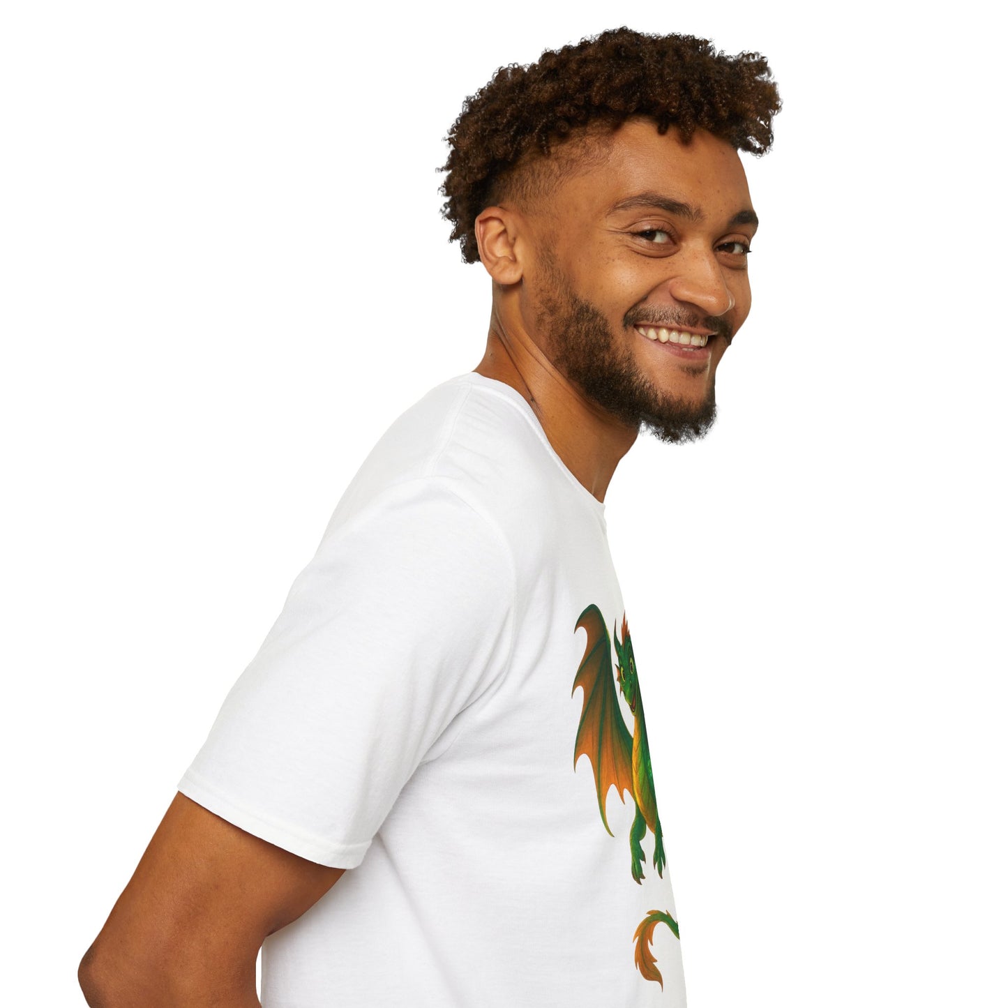 Green Dragon Fantasy T-Shirt | Unisex Mythical Creature Tee | DnD Gamer Gift | Cool Dragon Shirt | Magic RPG Nerdy Graphic Tee