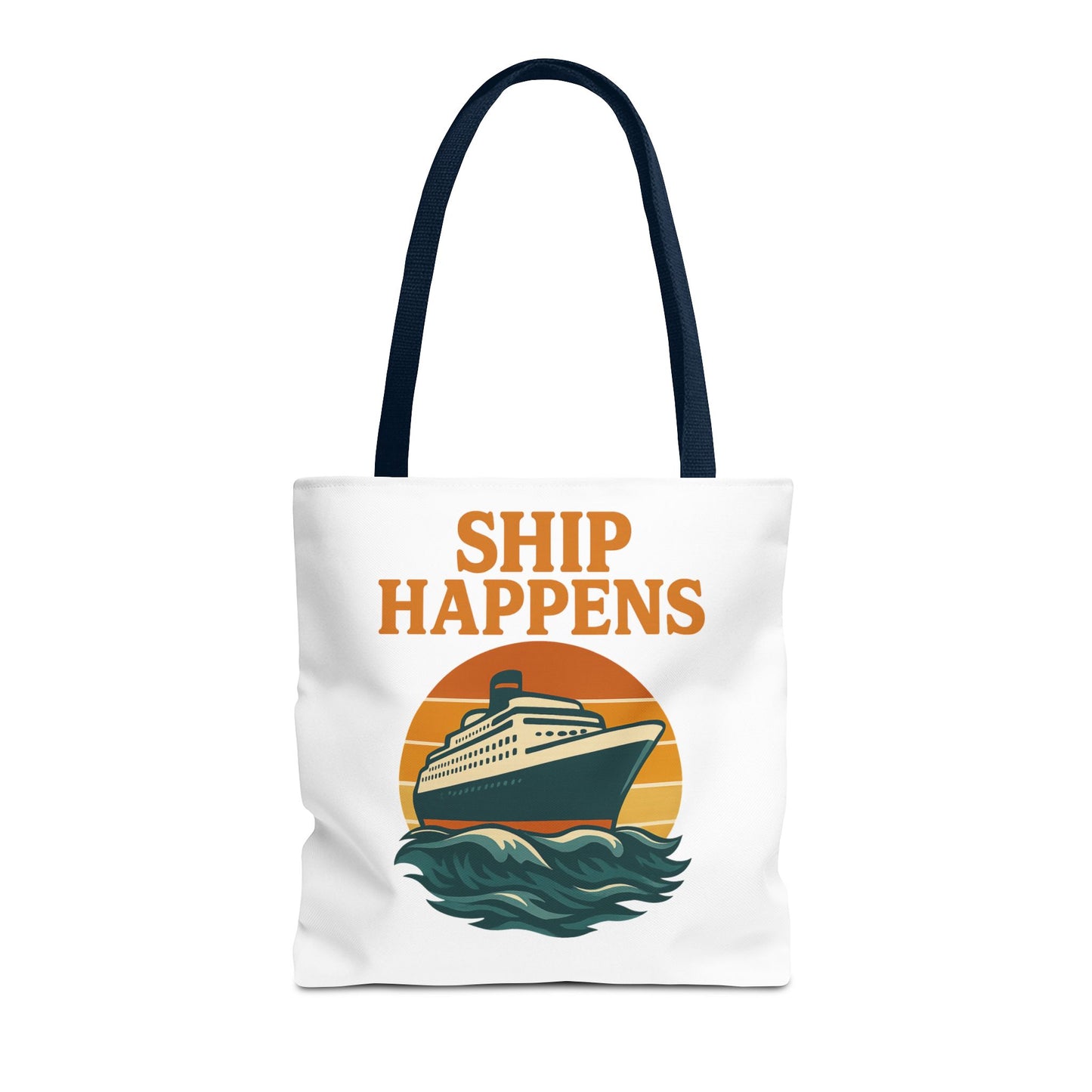 Ship Happens Tote Bag - Fun Nautical Design for Beach Lovers Cruise Bag Unique Gift for Travelers