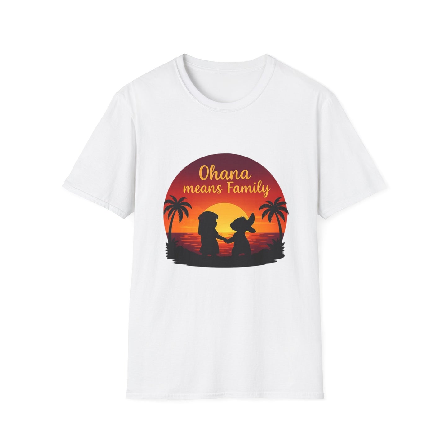Ohana Means Family Shirt - Cute Sunset Graphic Tee, Hawaiian Family Quote Shirt, Family Inspired T-Shirt, Matching Vacation Outfit