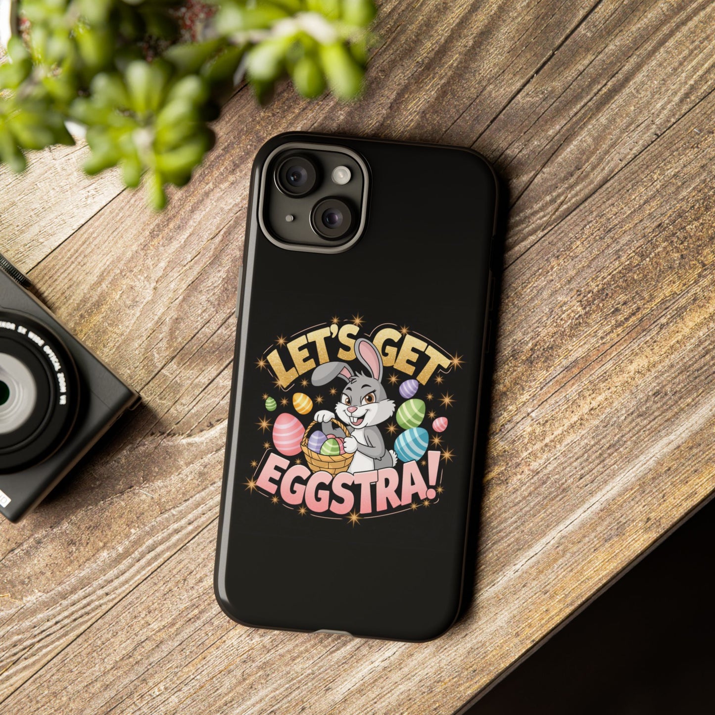 iPhone Case Easter Bunny 'Let's Get Eggstra Phone Case Easter iPhone Case