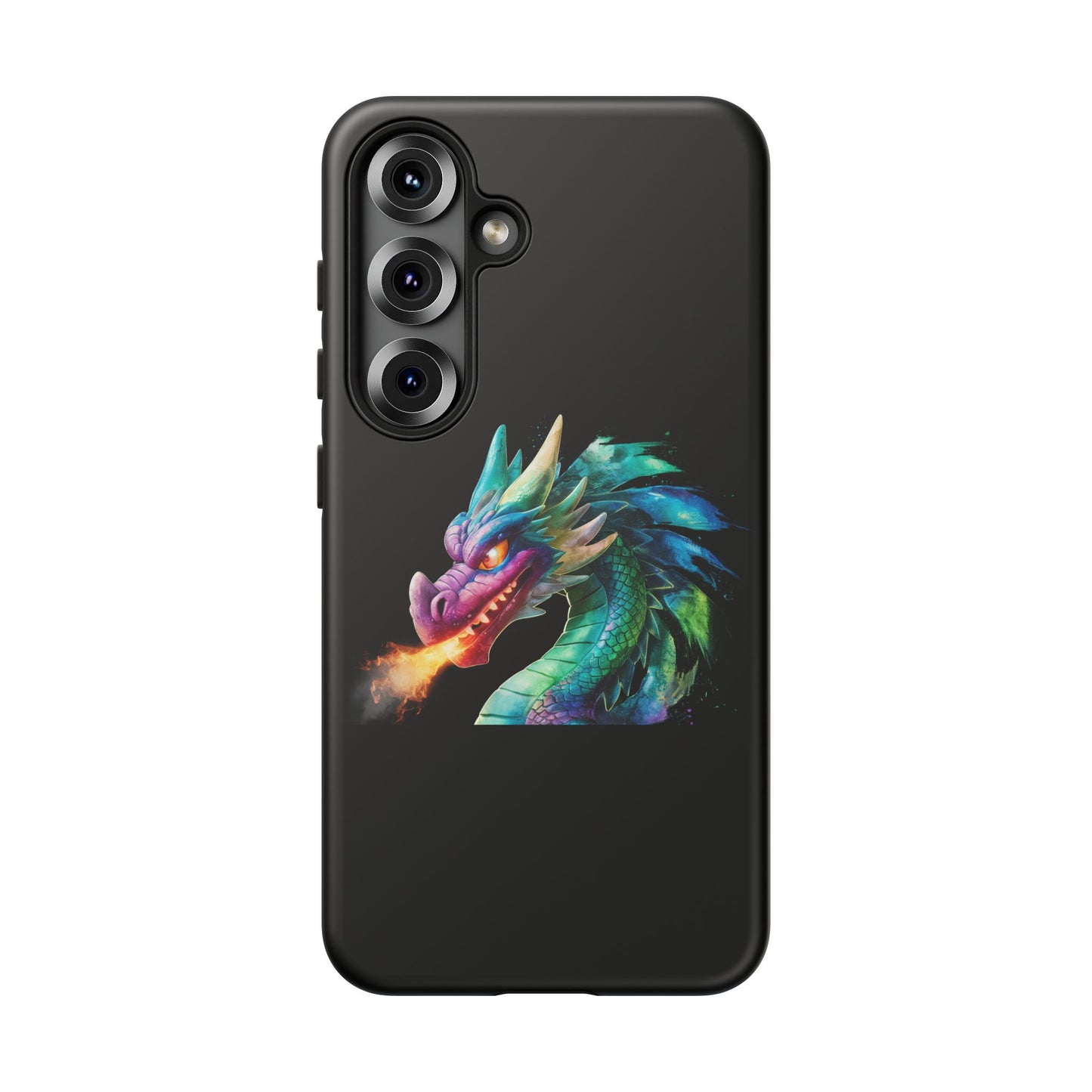 Fire-Breathing Dragon Samsung Case - Tough Fantasy Art Cover - Dark Academia Aesthetic Geek Gift for Galaxy S23/S24/S25/Ultra