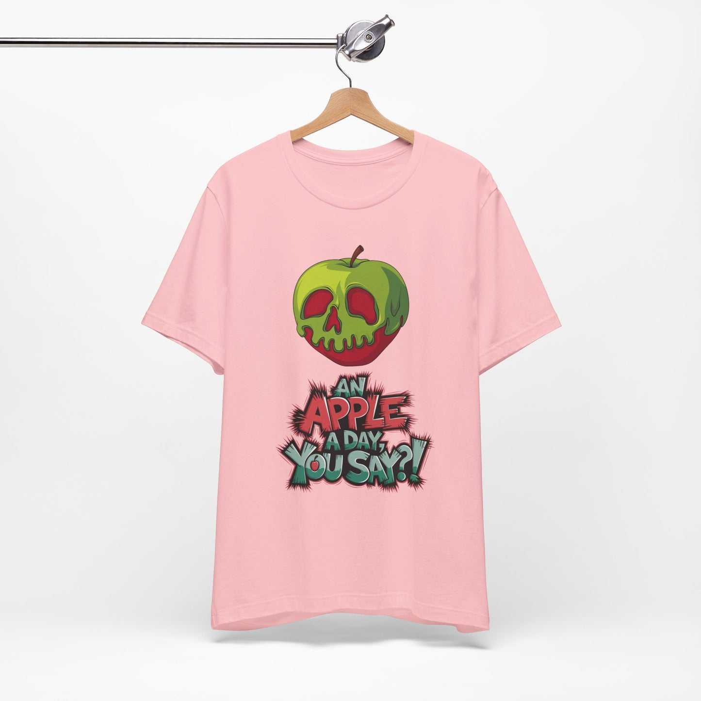 Funny Apple Skull Shirt – An Apple A Day You Say? – Grunge Fruit Tee – Y2K Nostalgia T‑Shirt – Gift for Fruit Lovers