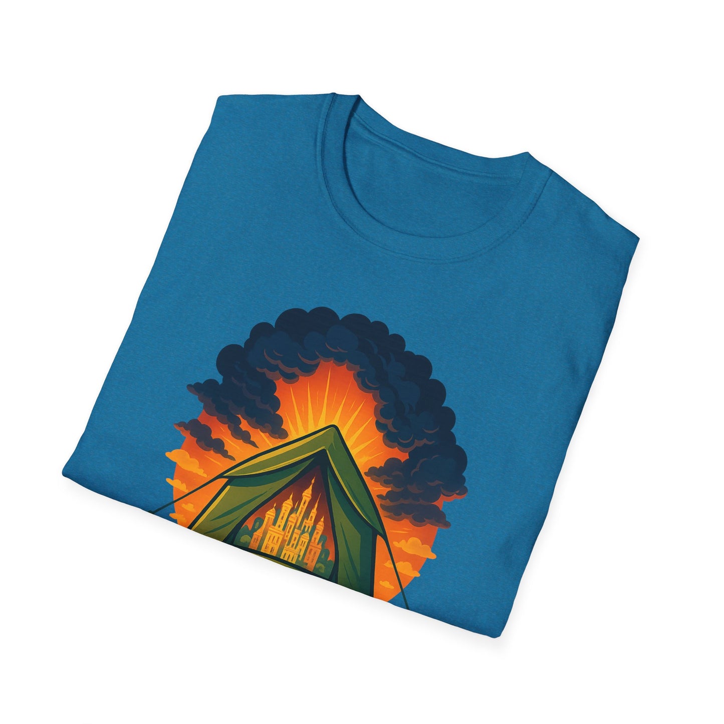 In-Tent-City Is High Camping Tee | Retro Tent Graphic T-Shirt for Hikers & Campers | Funny Outdoorsy Gift | Vintage Style Unisex Tee