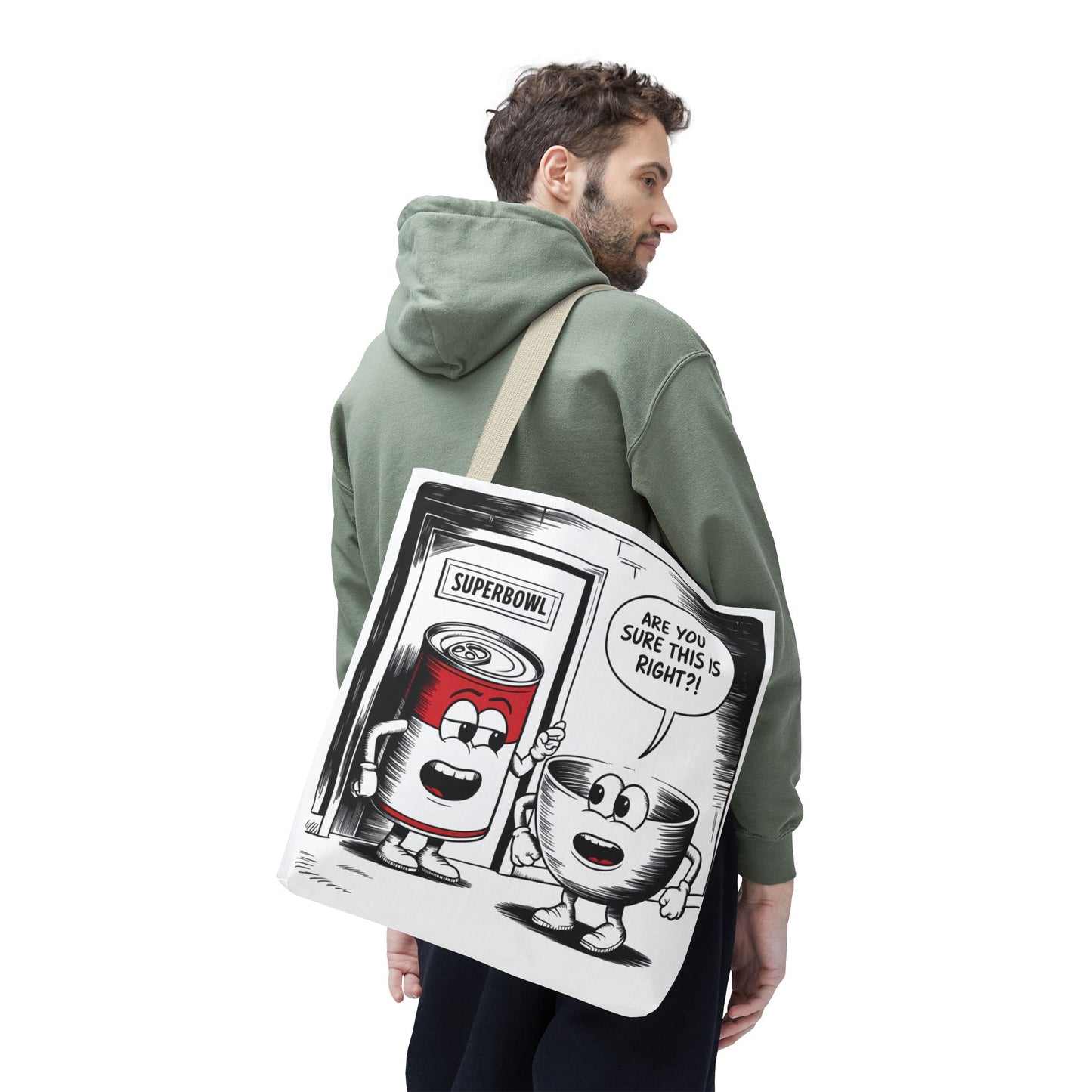 Tote Bag - Comic Superbowl Soup Design