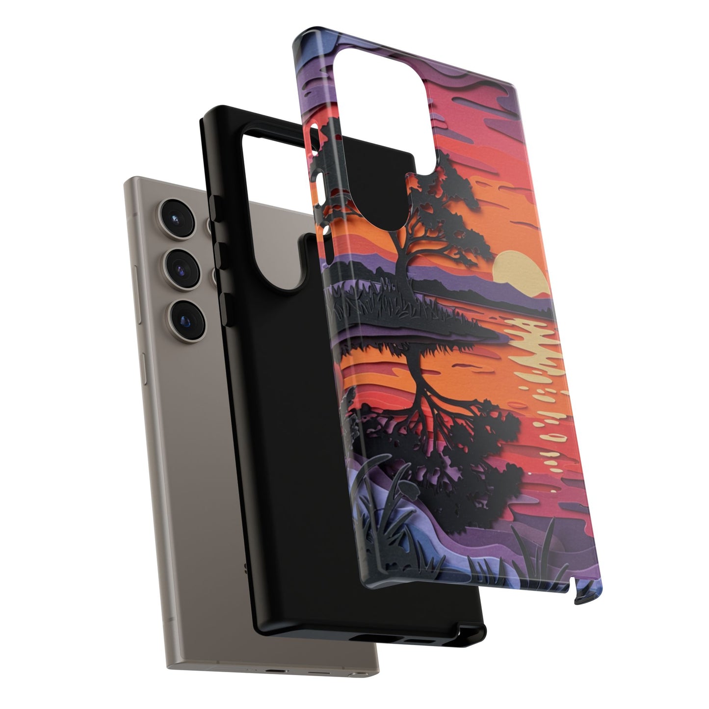 Samsung Galaxy Case - Colorful Paper Art Sunset