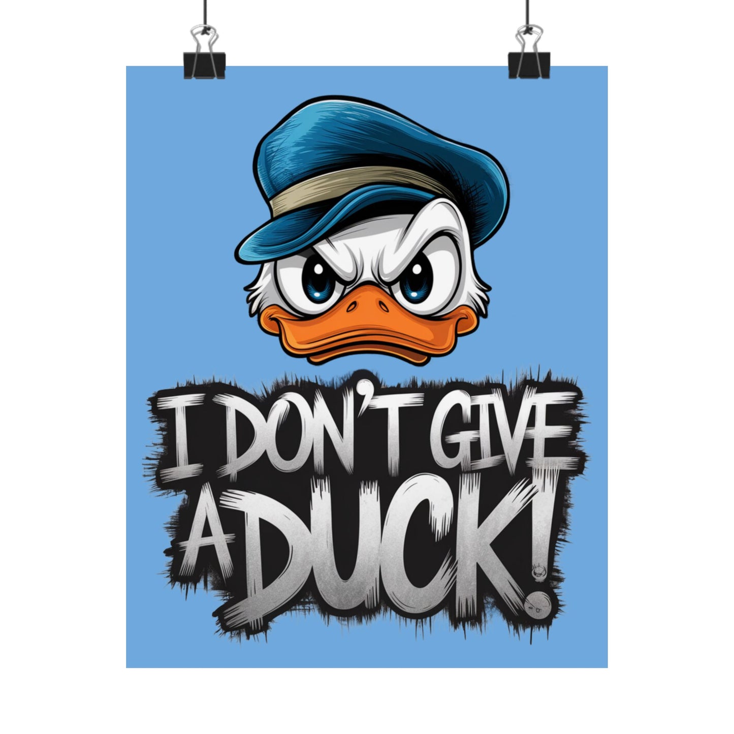 I Don't Give a Duck Angry Duck Poster