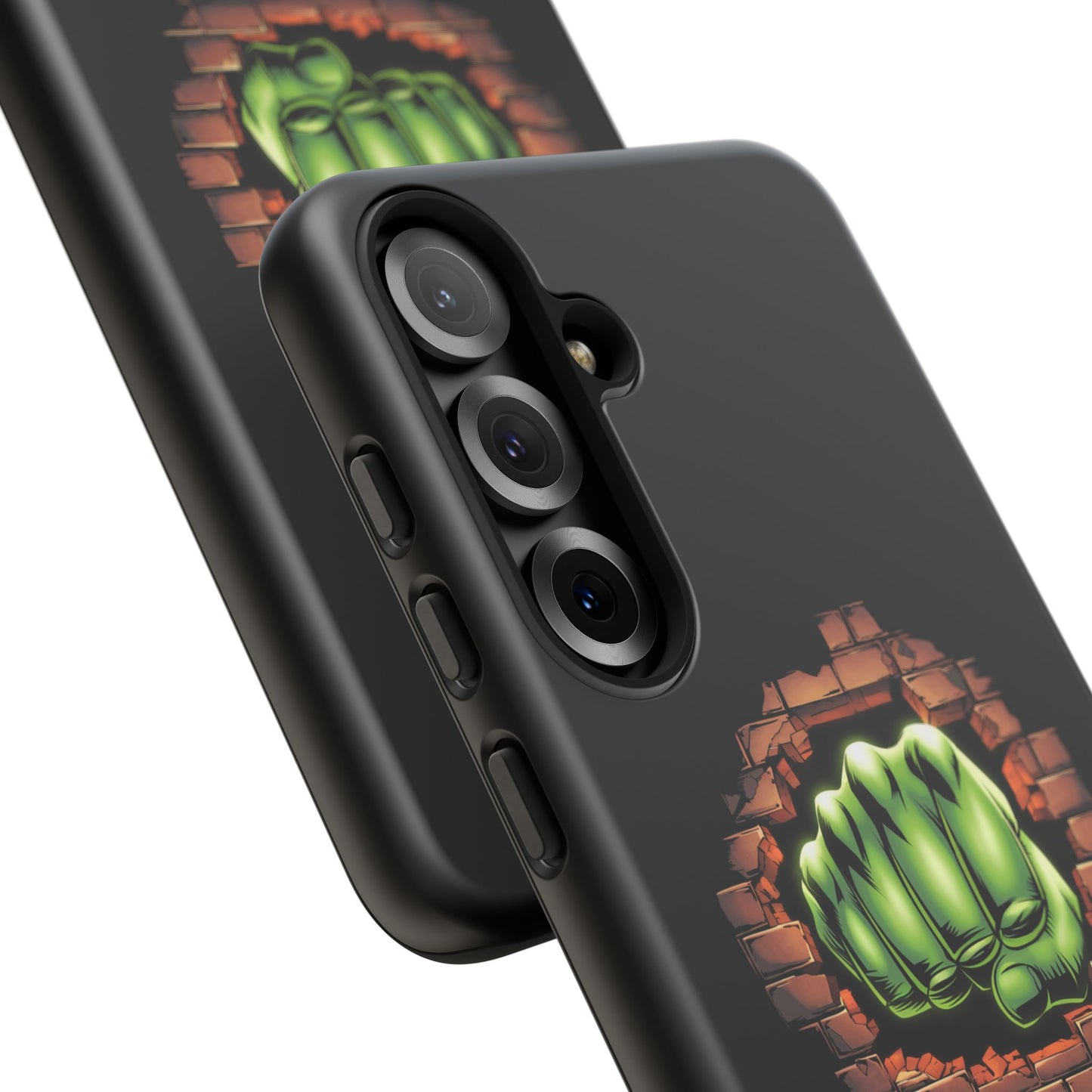 Samsung Phone Case, Green Fist Smashing Wall Design, Comic Book Phone Case, Geeky Case