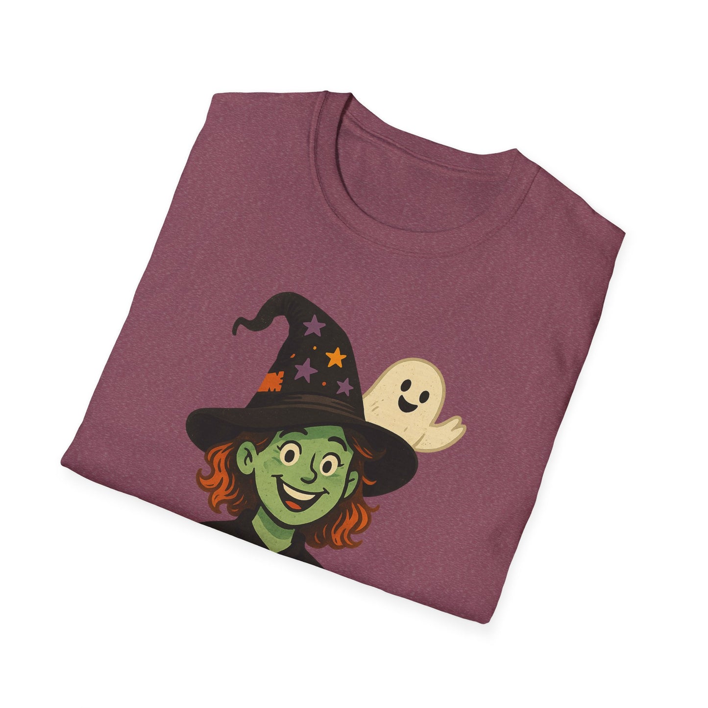 Witch Way to the Boos Halloween Shirt | Cute Witch and Ghost T-Shirt | Spooky Season Graphic Tee | Funny Halloween Costume Top