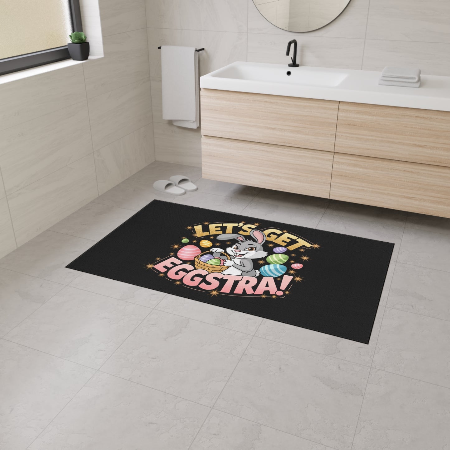 Floor Mat Easter Bunny Mat Door Mat Easter Welcome Mat