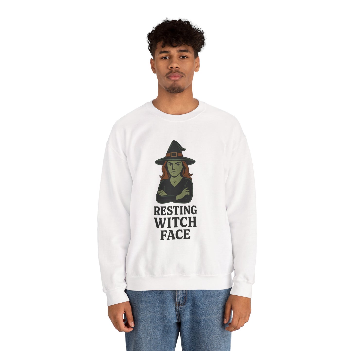 Resting Witch Face Sweatshirt, Funny Halloween Witch Crewneck, Spooky Season Sweatshirt, Fall Humor Graphic Pullover, Witchy Gift