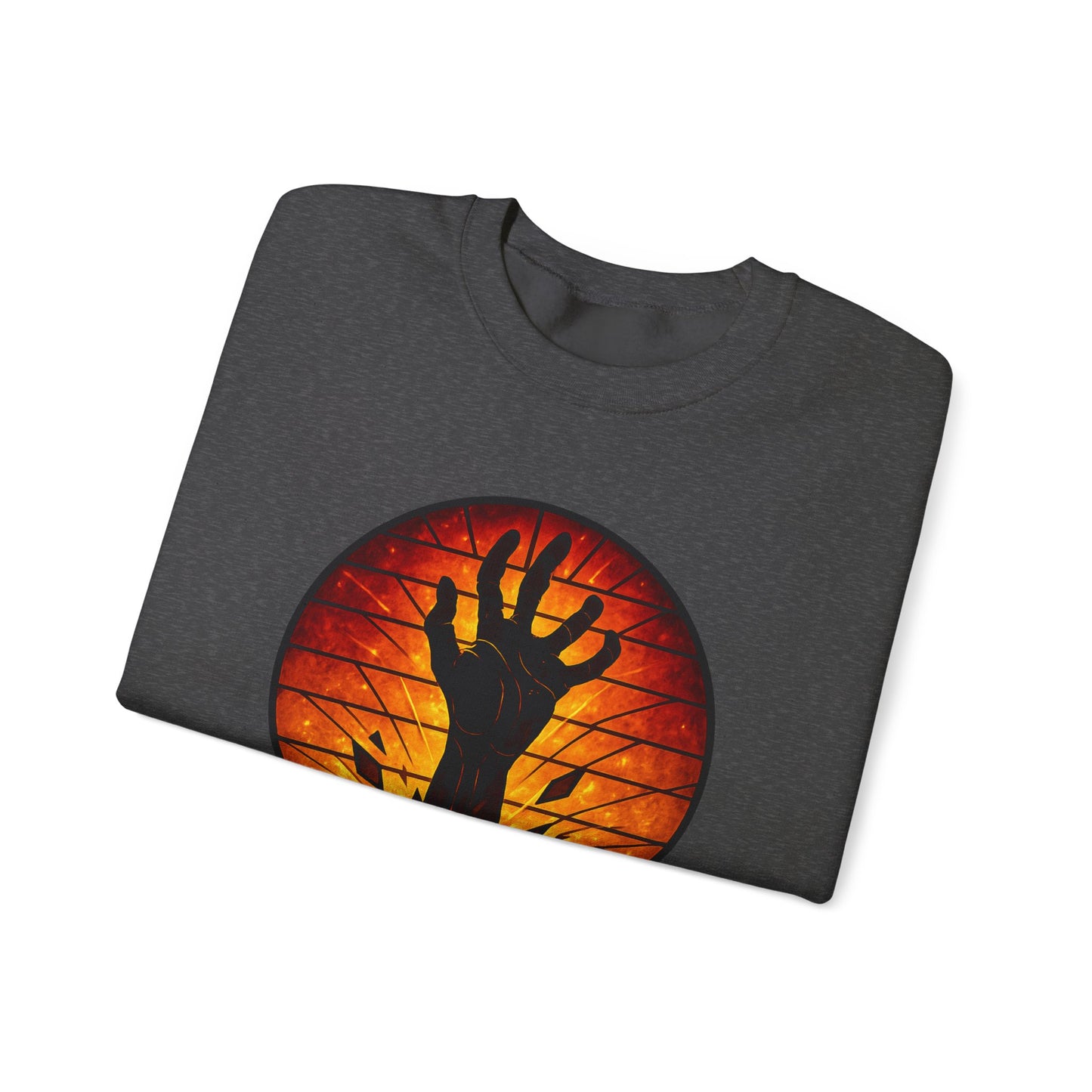 Zombie Hand Sweatshirt, Creepy Rising Hand Crewneck, Halloween Graveyard Sweatshirt, Spooky Hand Emerging, Gothic Horror Sweater