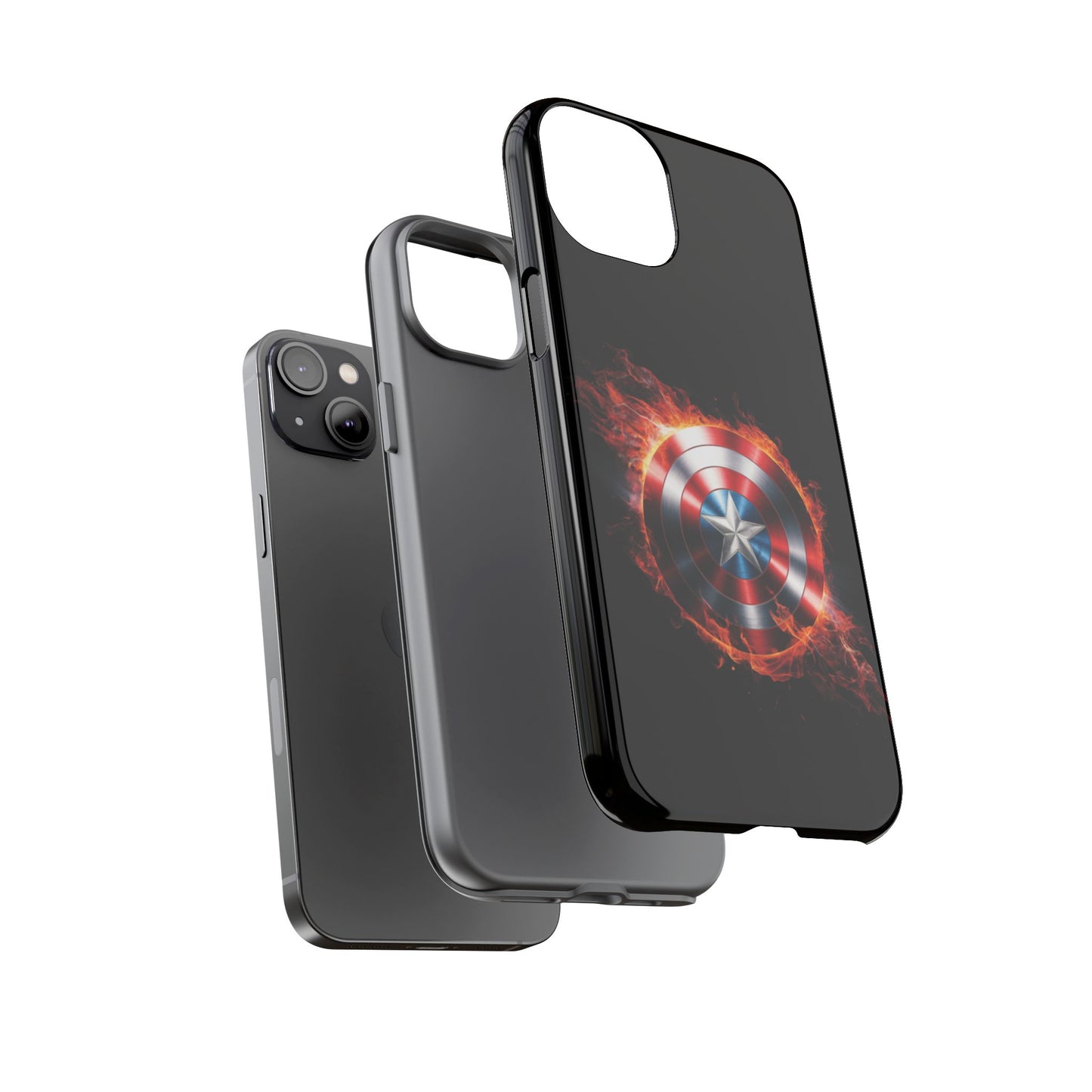 iPhone Case - Captain America Shield in Flames